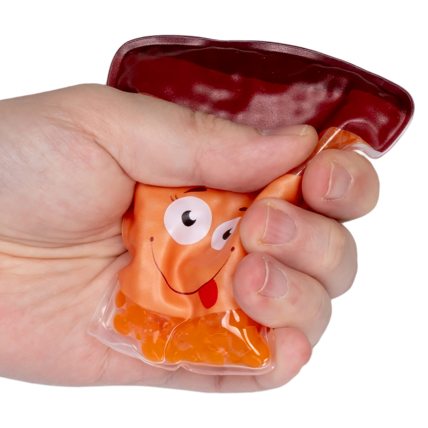 Акватубики переливайка 1TOY «Фаст Фуд» скользун с водой внутри, антистресс для рук, жмякалка, 10 видов в ассортименте