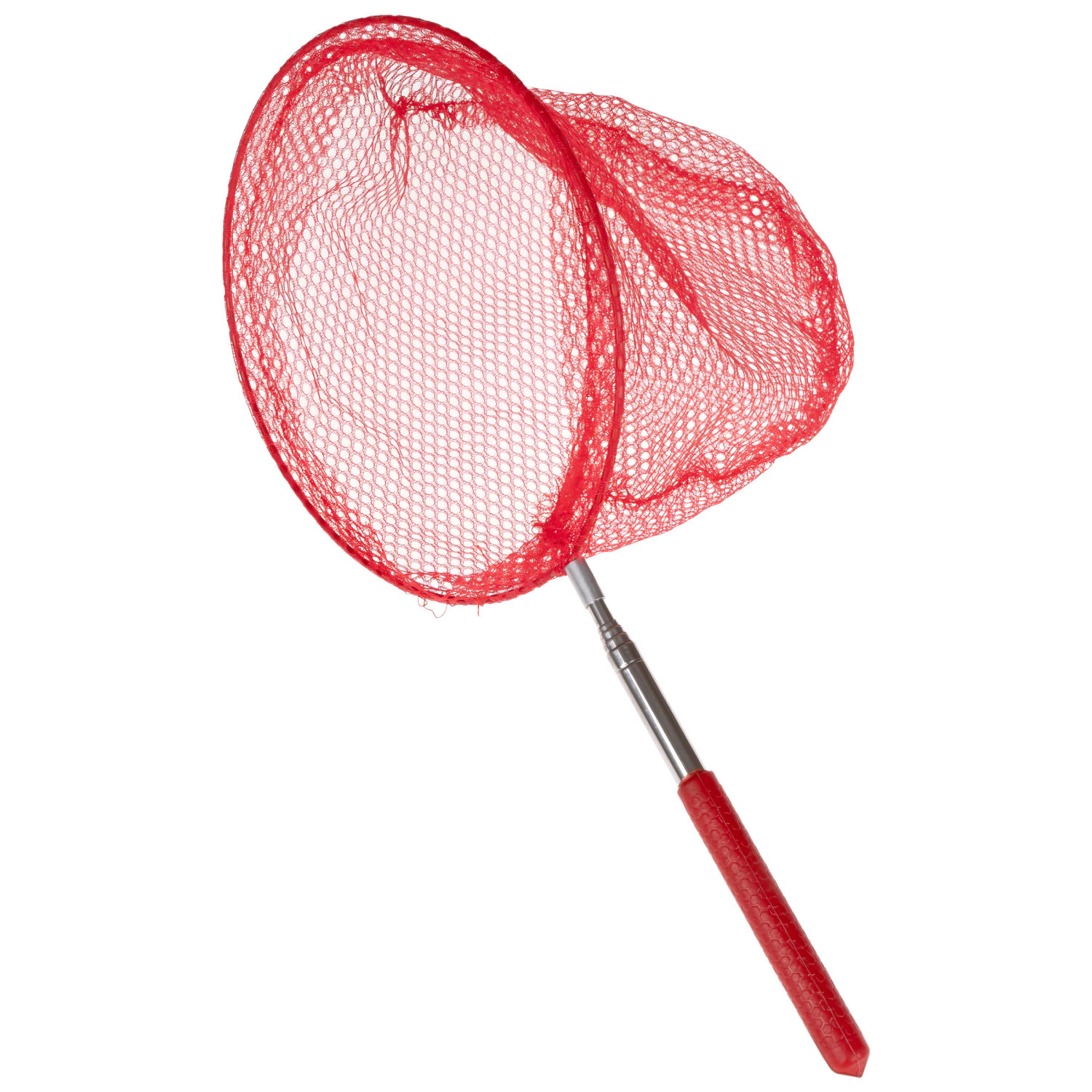 Сачок для бабочек 1TOY металлический с телескопической ручкой, 19х37/85, красный