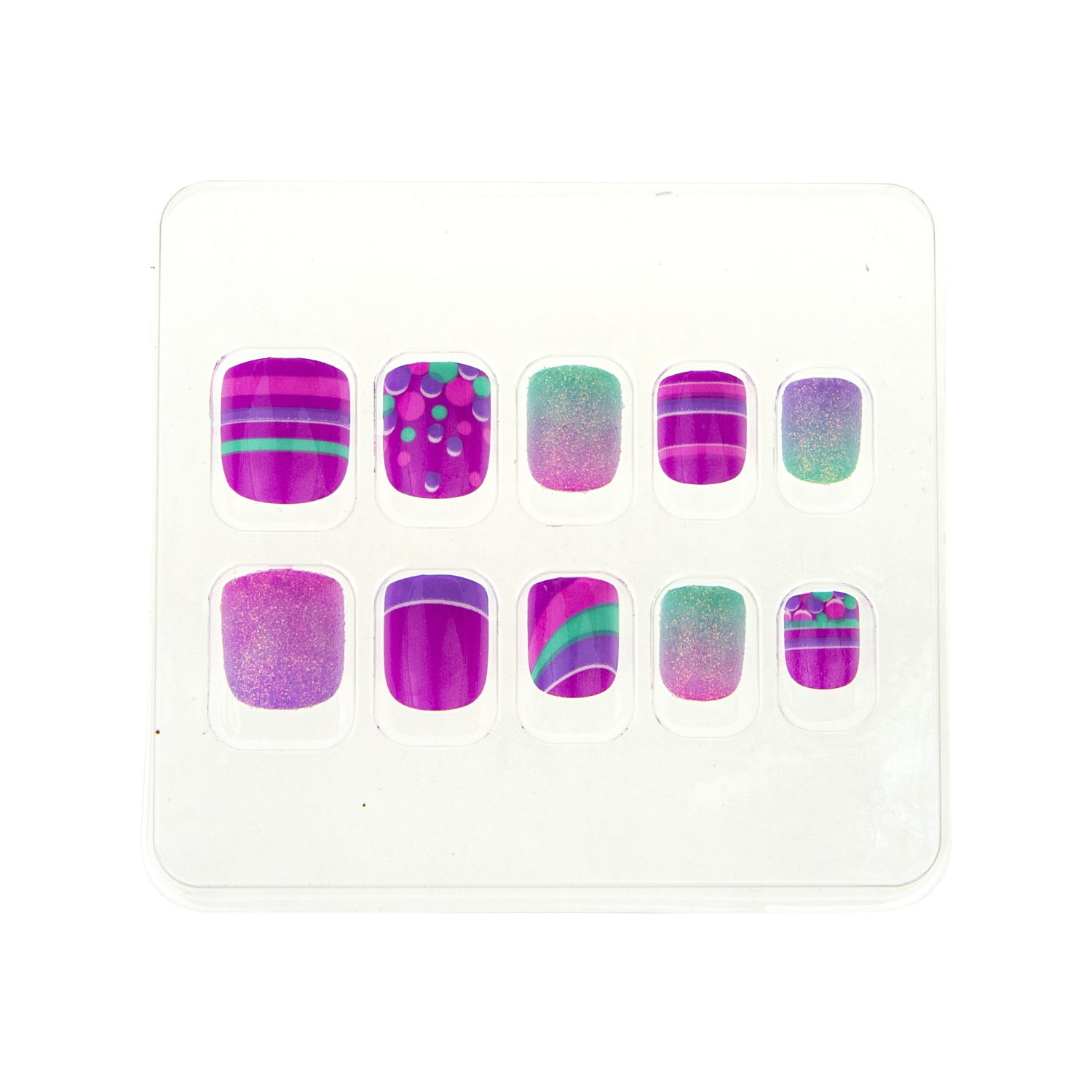 Набор LUKKY Нэйл-Арт накладные ногти The Purples