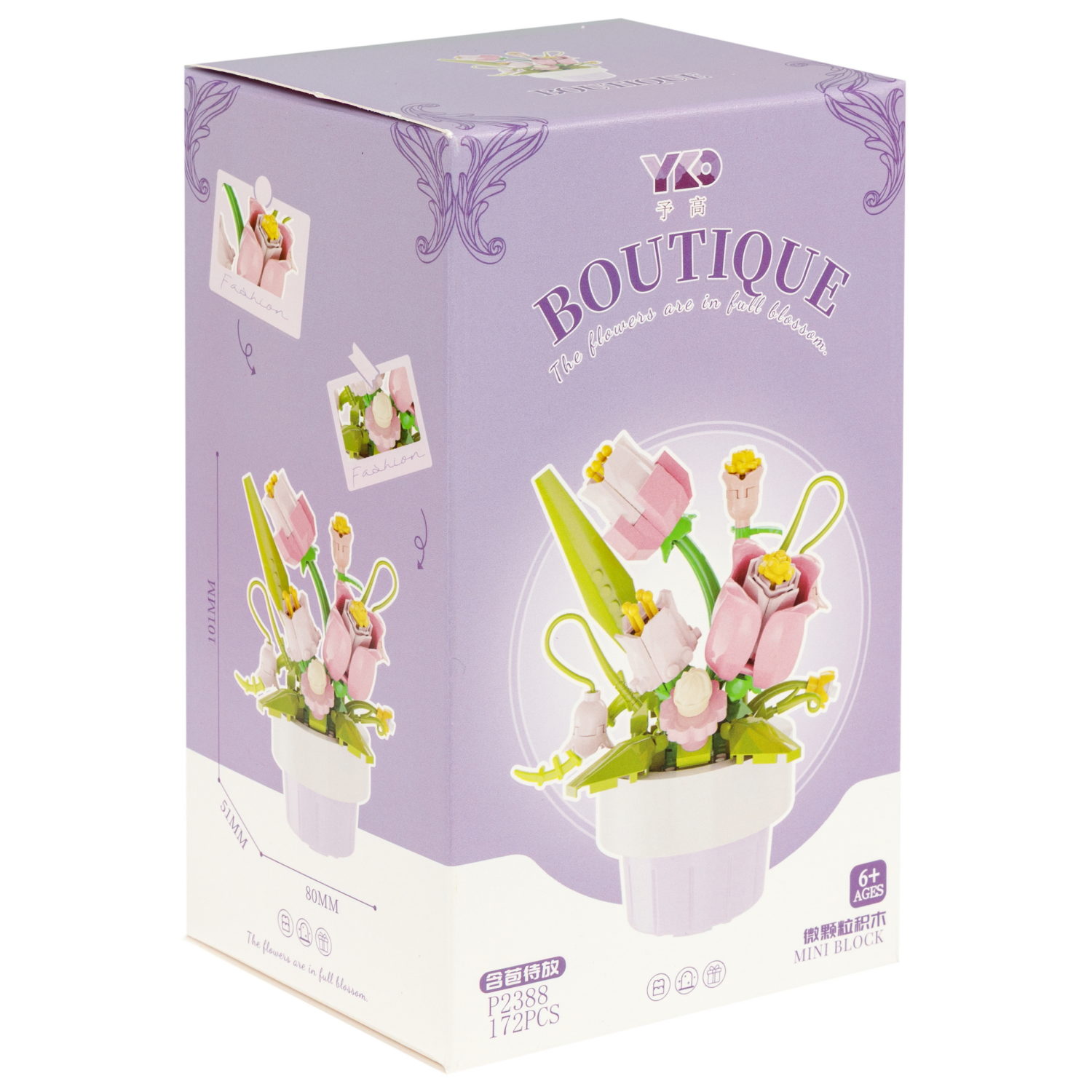 Конструктор 1TOY Blockformers "Цветы в горшках", 9 видов, от 138 до 223 деталей