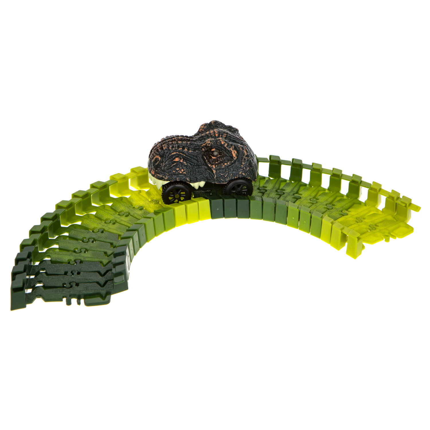 Автотрек 1TOY «Динопарк», гибкий трек с машинкой