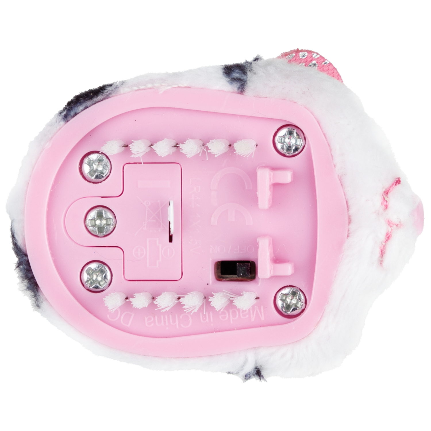 Хома Дома плюшевый хомячок, белый в крапинку, батарейка в комплекте, в блистере