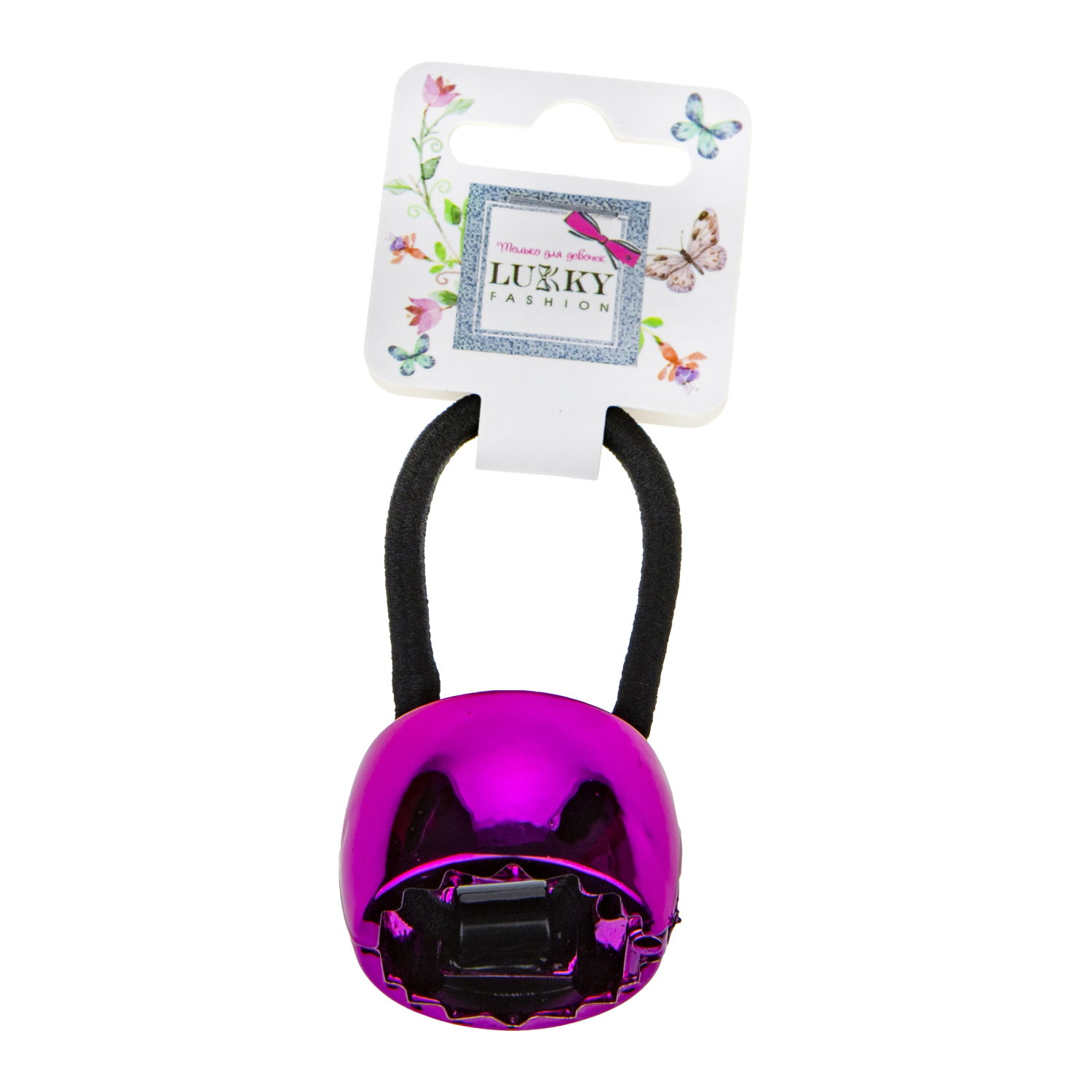 Резинка для волос Lukky Fashion с зажимом в виде колечка