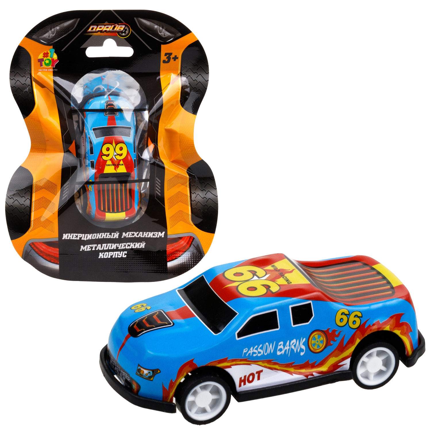 1toy Драйв Микромашинка, металлическая, инерционная, в ассортименте 92 вида