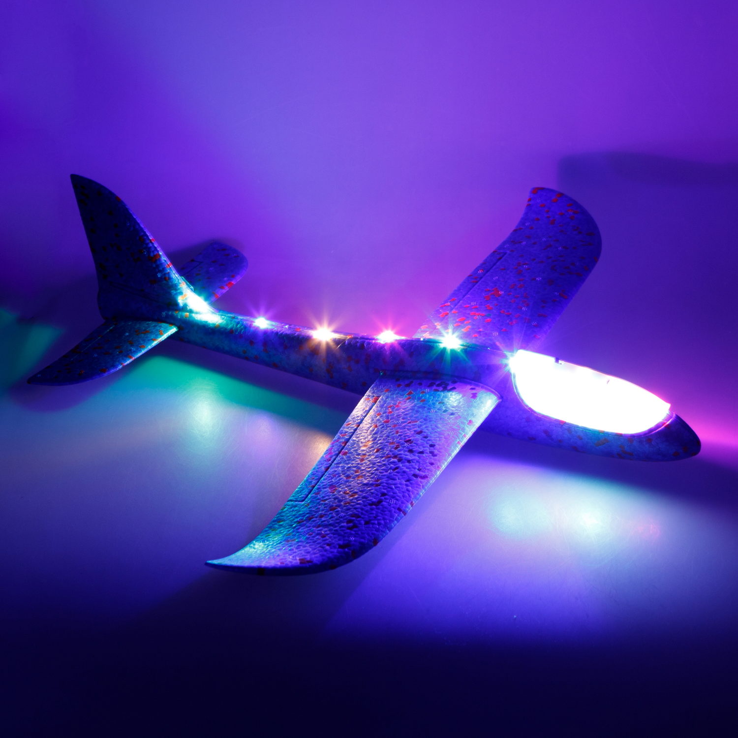 Игрушка глайдер 1TOY Т15218 из пенопласта, свет кабины, 46х47,5см