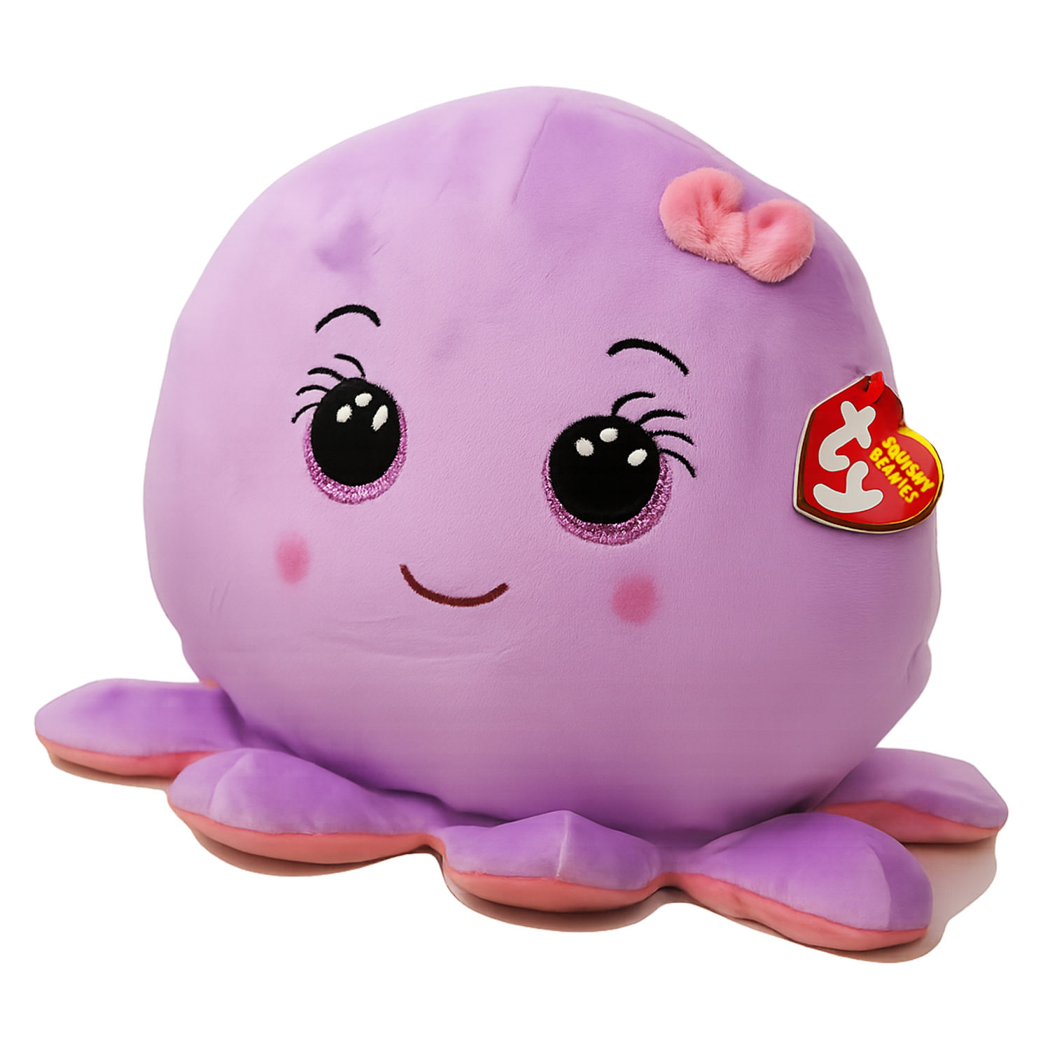 Мягкая игрушка TY Squish-a-boos фиолетовый Осьминог Octavia, 35 см