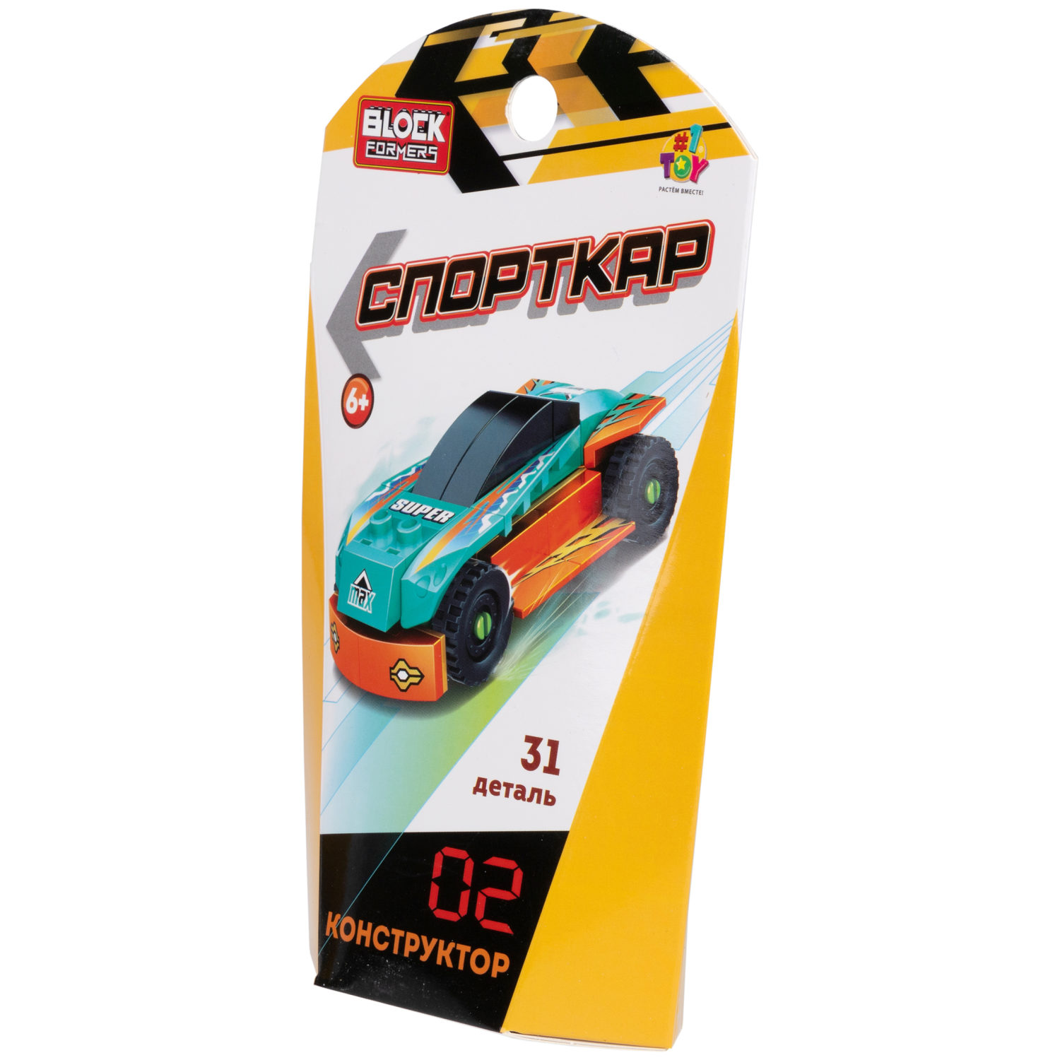 1TOY конструктор Blockformers "Спорткар", в ассортименте 6 видов