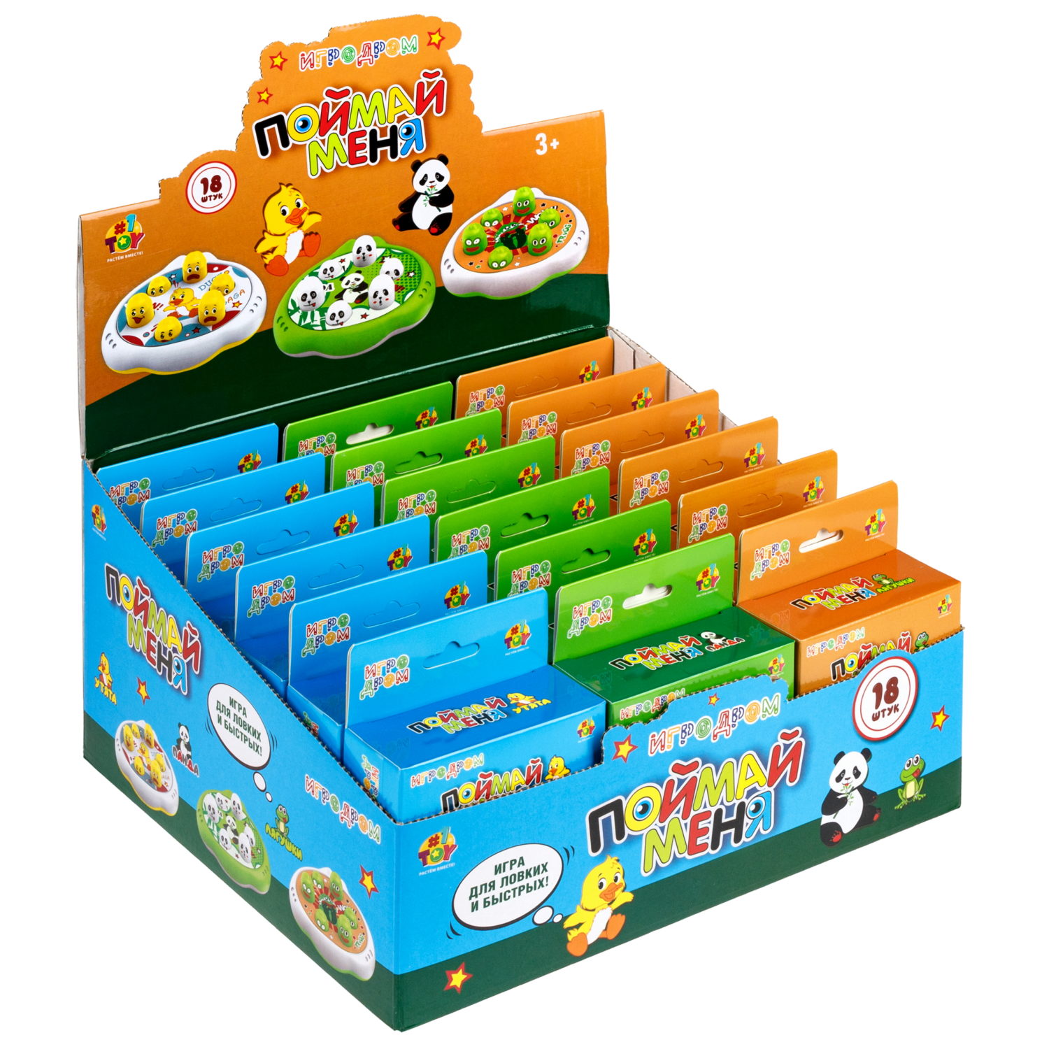 Настольная игра 1TOY Игродром Поймай меня, мини, в ассортименте