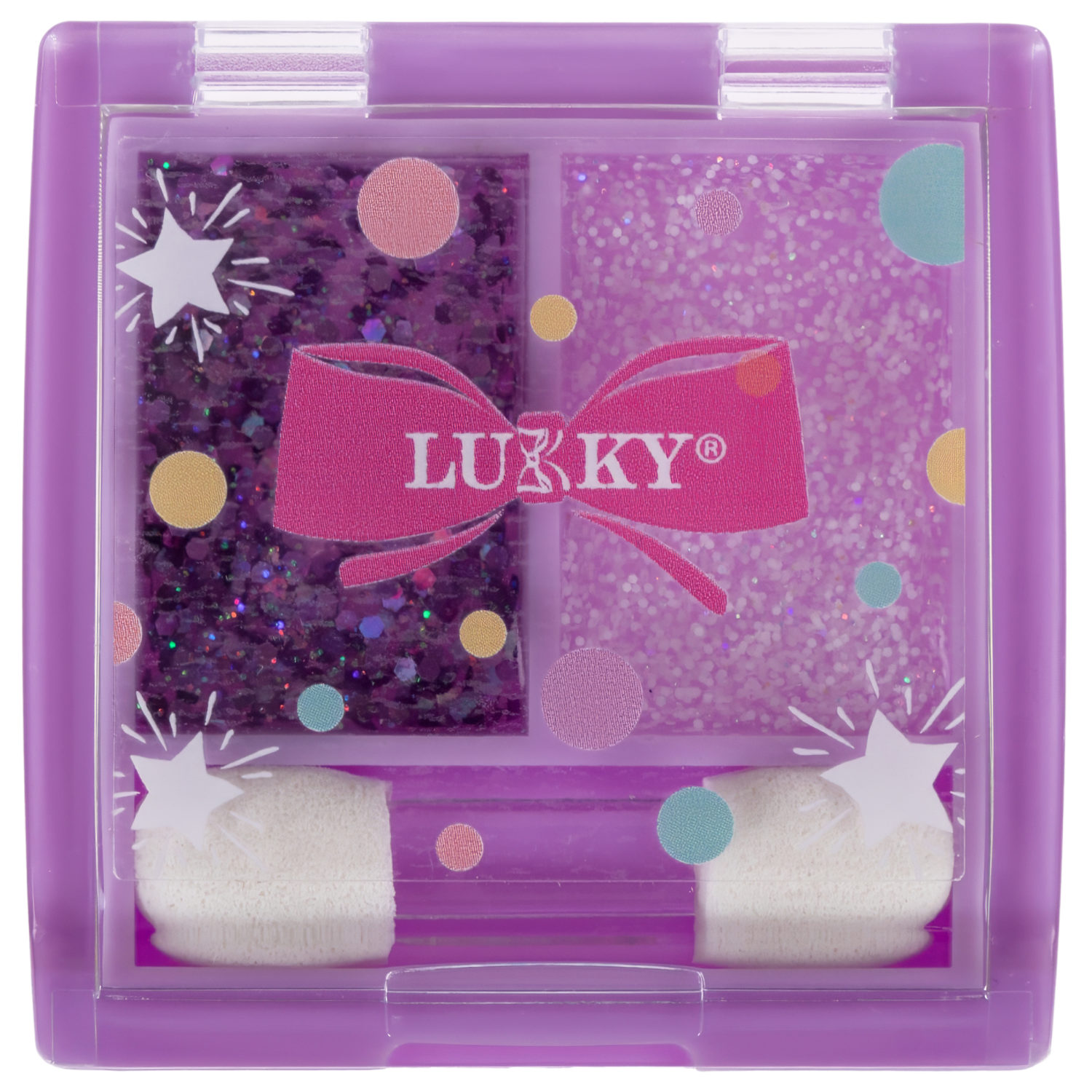 Гель-тени для век с блёсткам Lukky Dessert Duet, с аппликатором, 2,4 гр