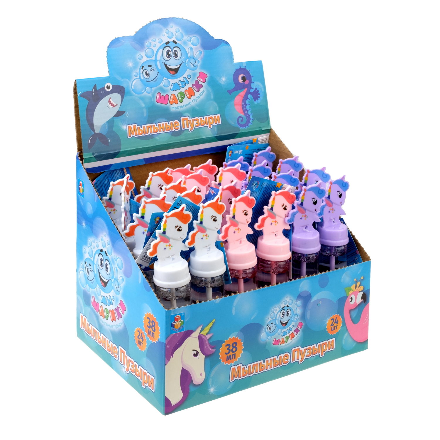 Мыльные пузыри 1TOY Мы-шарики! Единорог, 38 мл, в ассортименте