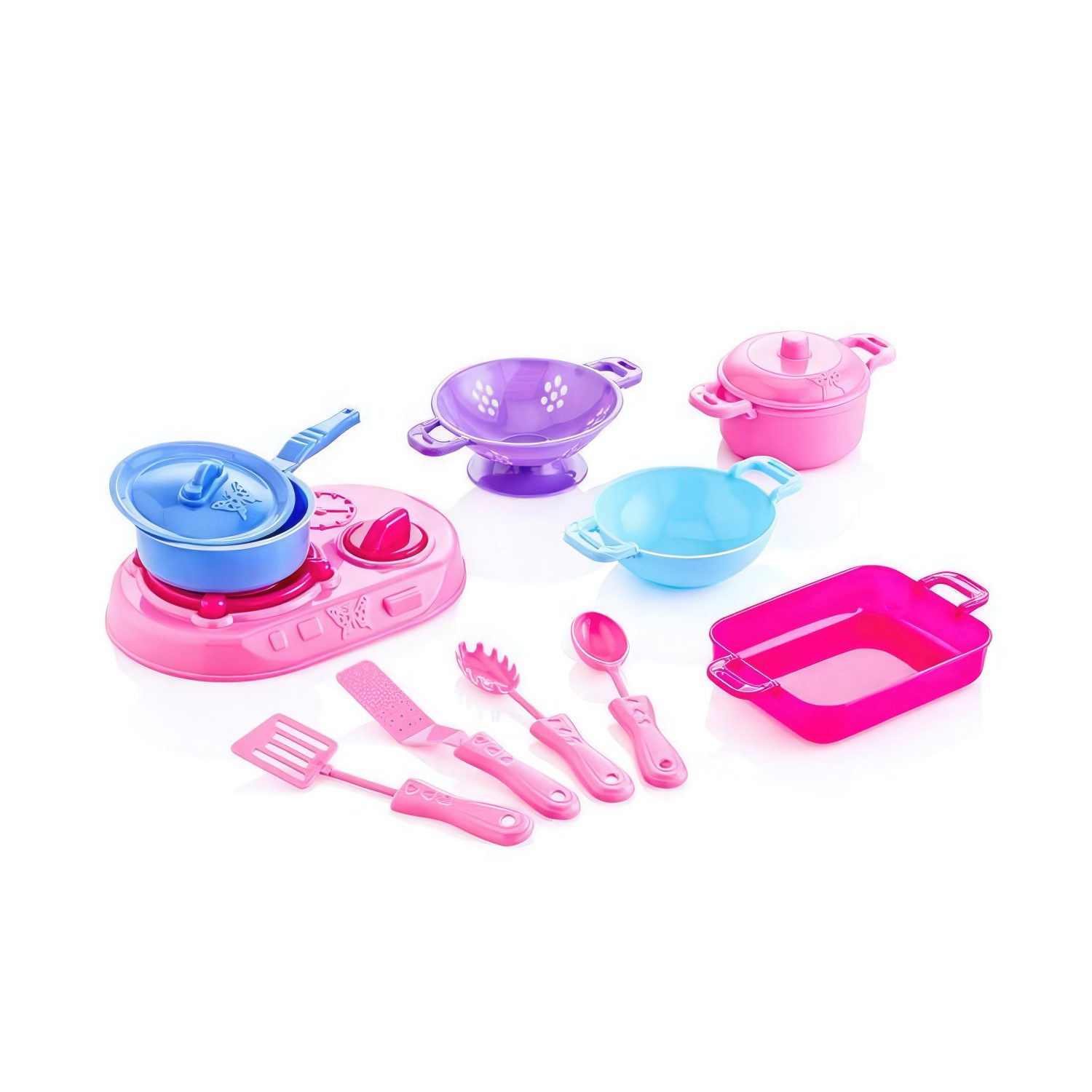 Набор посуды с плитой, 12 предм. в пак. 26*16*11см 3+ 1866 (48шт)