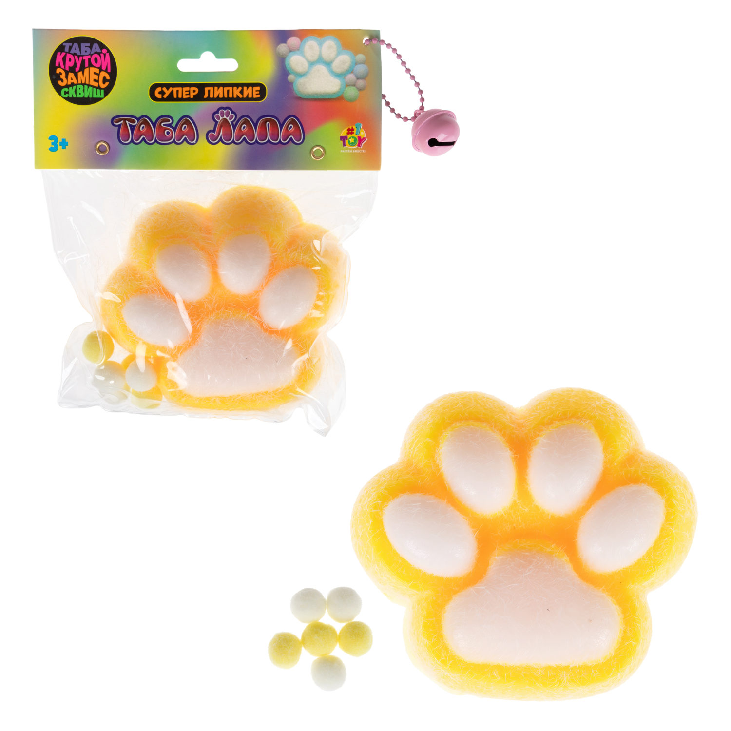 Таба лапа пушистая 1TOY Крутой замес, 11х4 см, в ассортименте