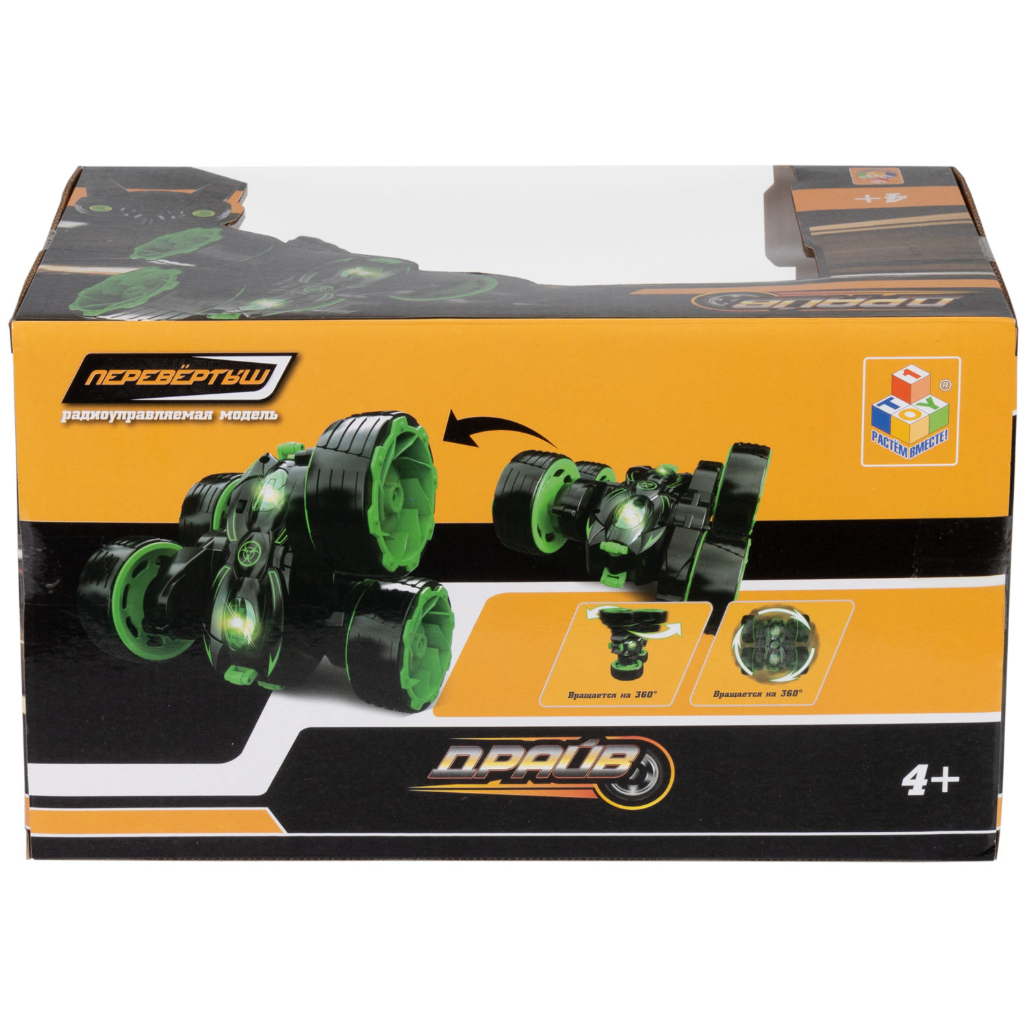 Машинка на пульте управления 1TOY трюковая, перевертыш, трюкач