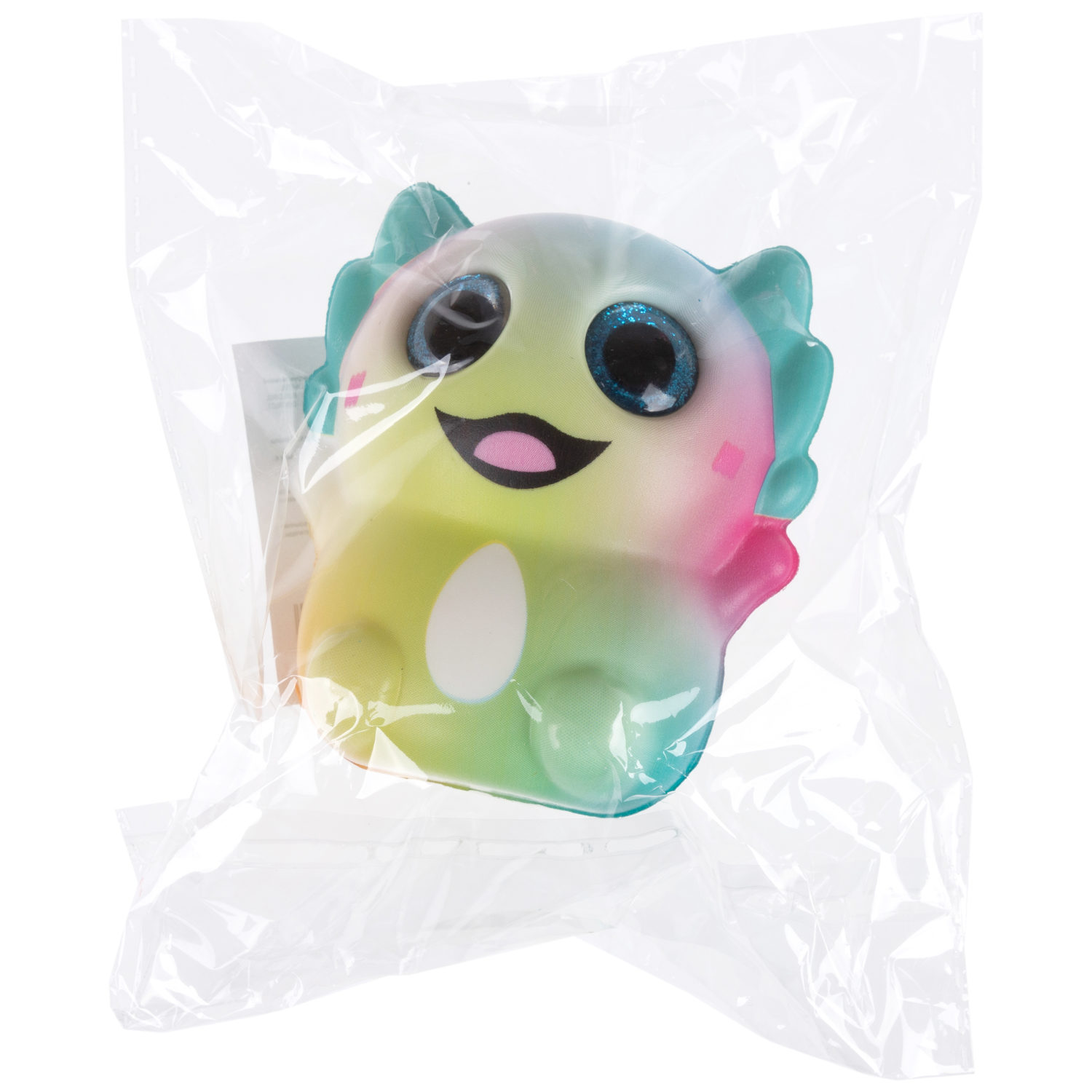 Глазастый сквиш 1TOY Аксолотль, игрушка-антистресс для рук, жмякалка, 9х7,8 см, 6 видов в ассортименте