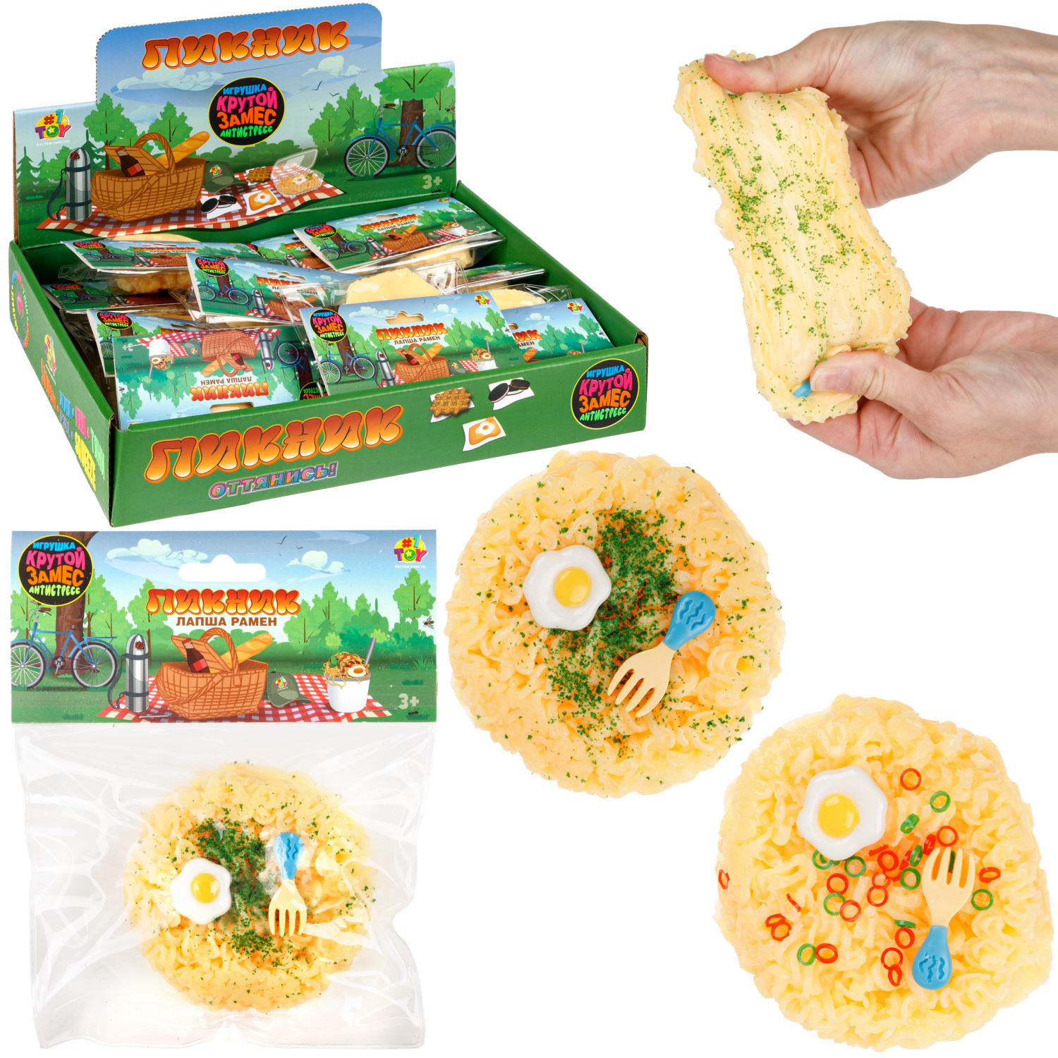 Таба сквиш 1TOY Крутой замес антистресс-игрушка для рук, 2 вида в ассортименте