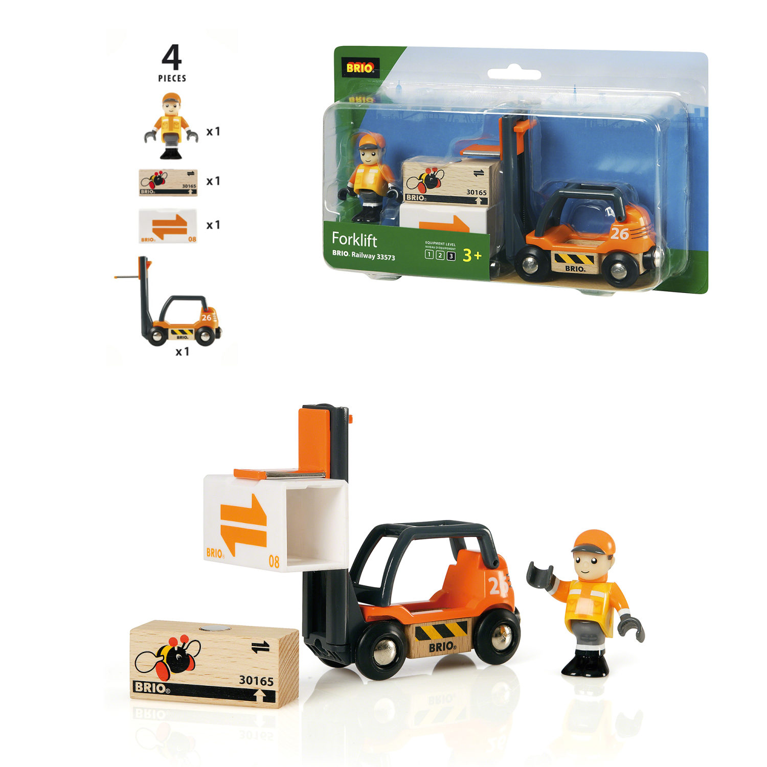 Погрузчик с подъемником Brio для деревянной железной дороги