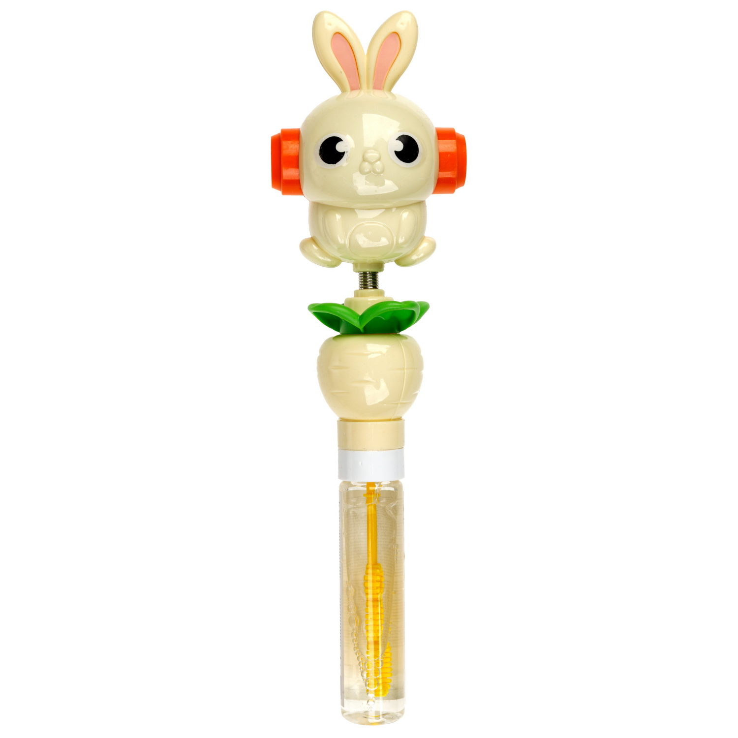 Мыльные пузыри с игрушкой-качалкой 1TOY Мы-шарики! Заяц, 40 мл, 3 цвета в ассортименте
