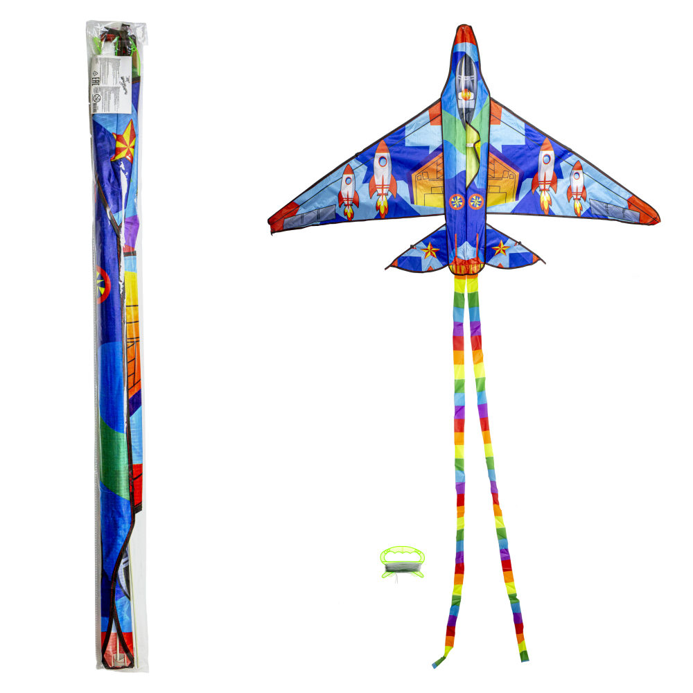 Воздушный змей 1TOY Истребитель 160x165 см