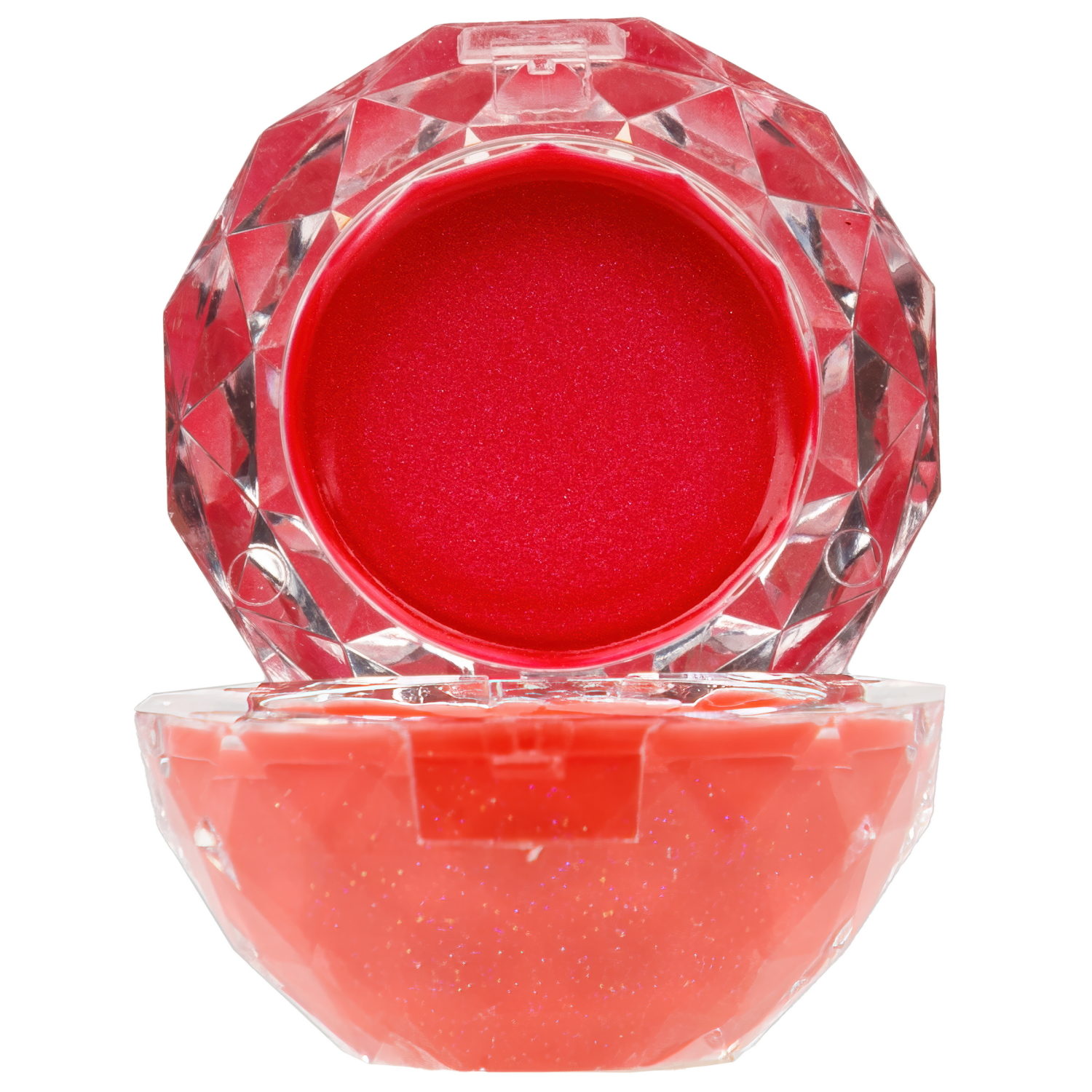 Блеск для губ с ароматом конфет Lukky Даймонд, 2 цвета: ярко-розовый/красно-розовый, бальзам для губ увлажняющий, 10 г