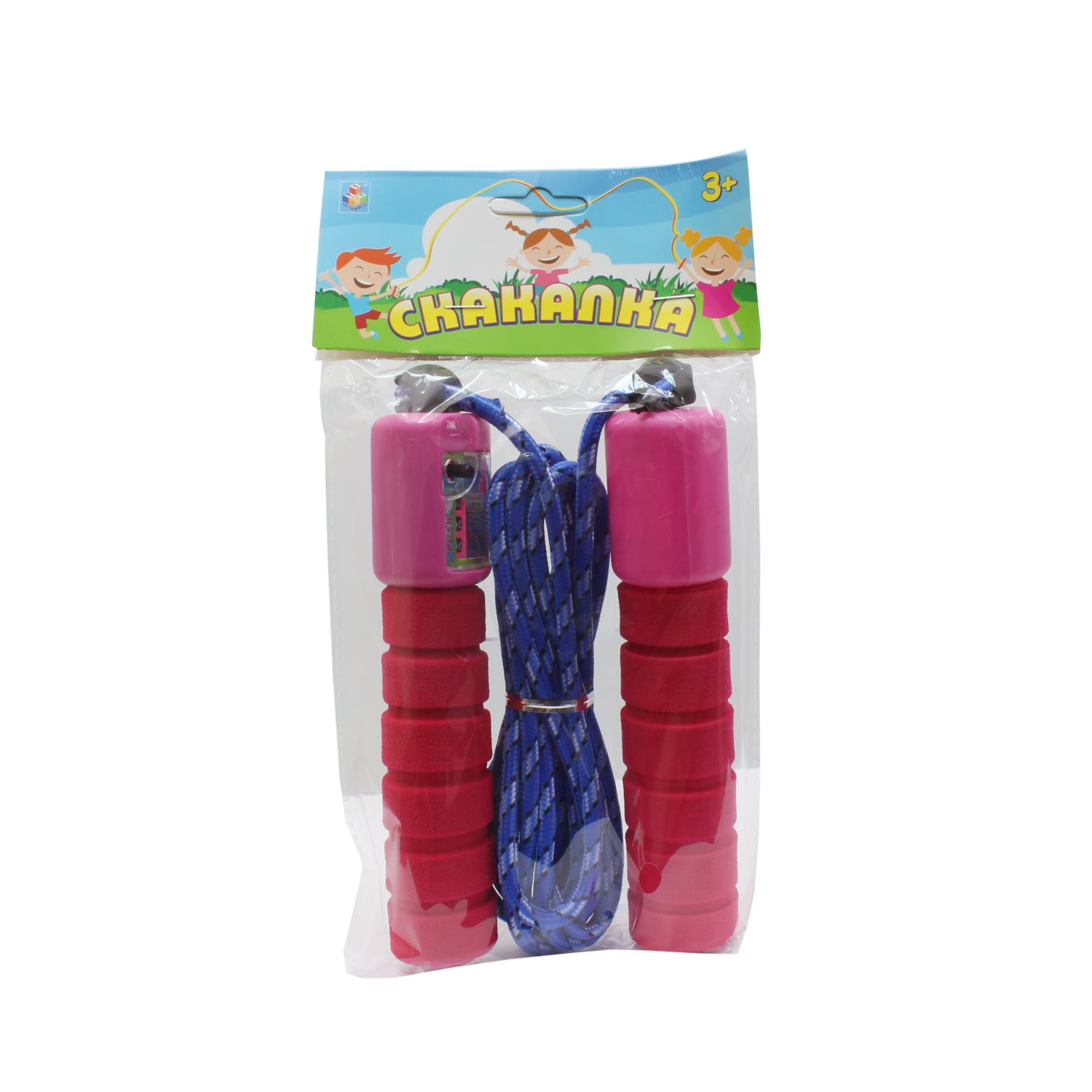 Скакалка с счетчиком 1TOY, EVA-ручки, 242 см