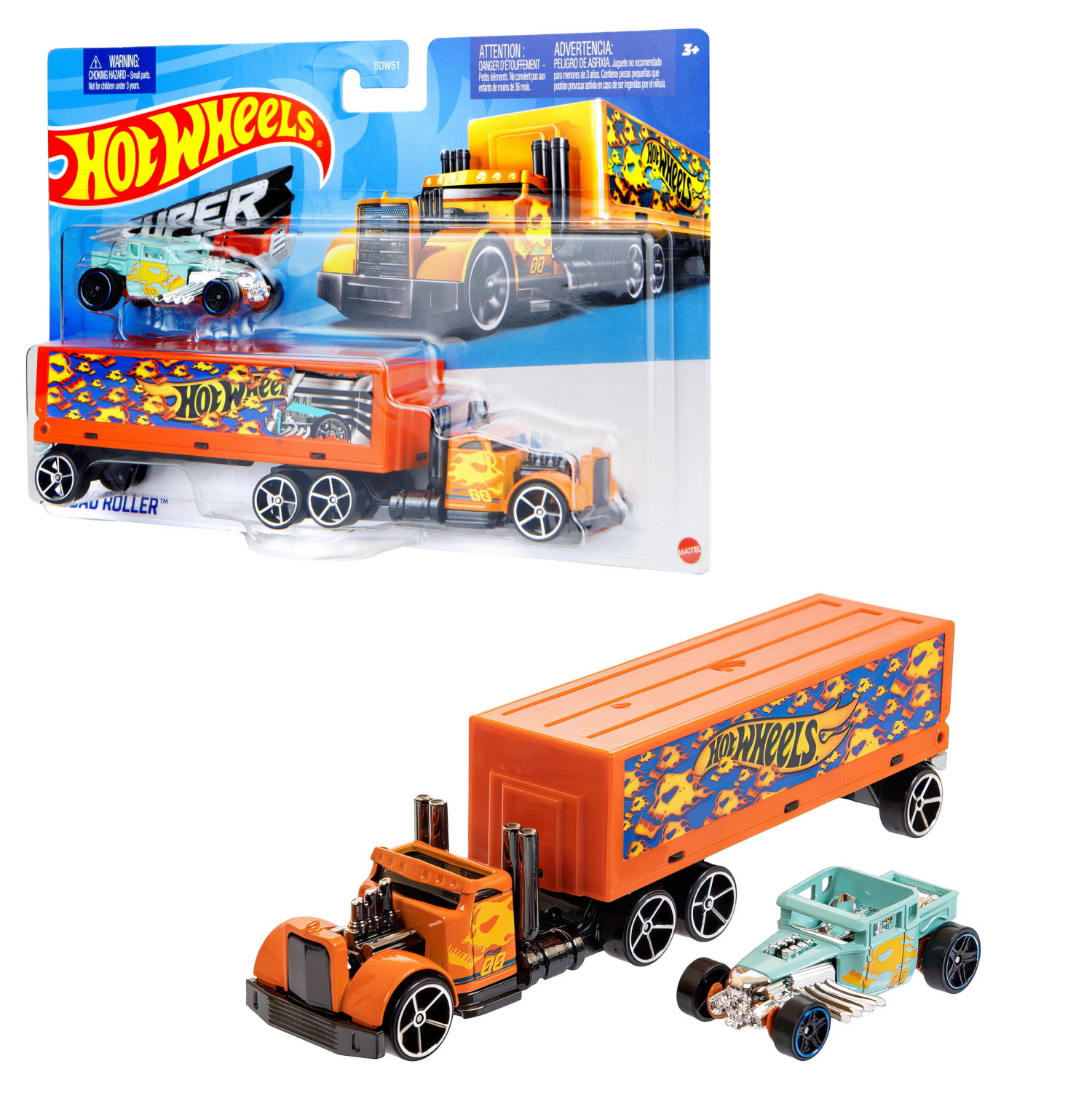 Hot wheels Набор игровой Супергрузовики со спортивными автомобилями, в асс.