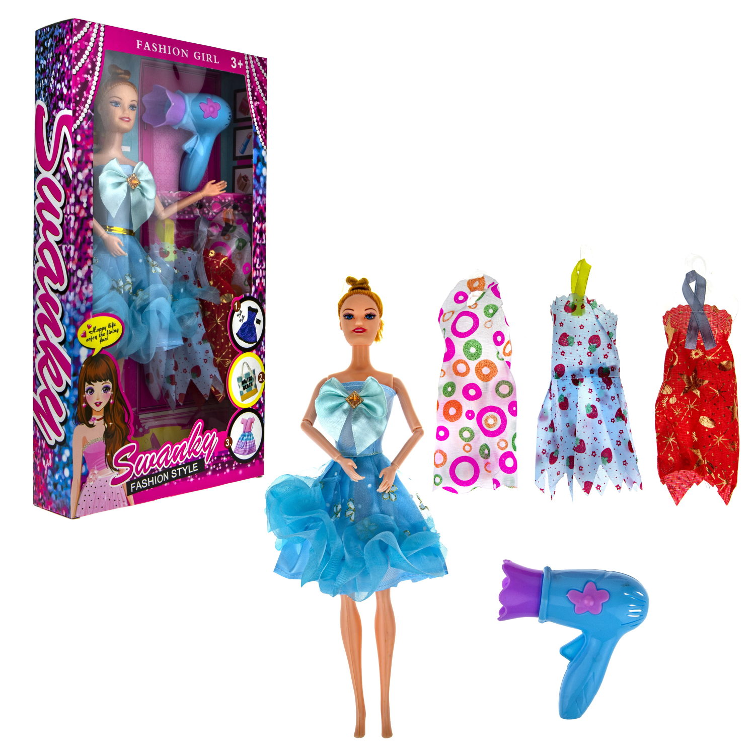 Кукла 29см с аксесс., в кор.18*4,5*32 см