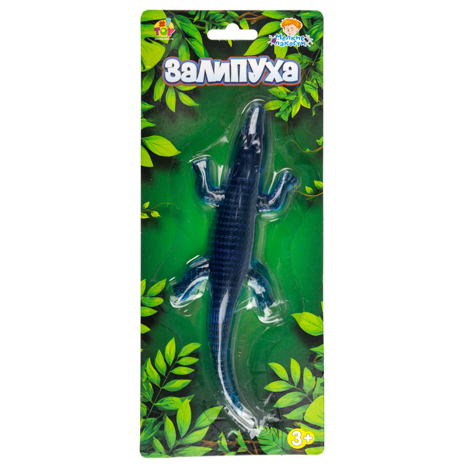 Жмяка липучая 1TOY Залипуха Крокодил, лизун