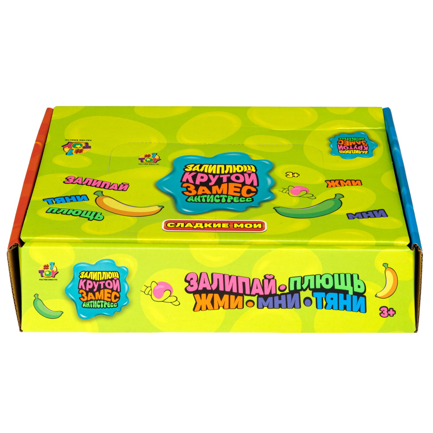 Антистресс-игрушка 1TOY Крутой замес Залиплющ банан, меняет цвет, 9,5х8х3 см