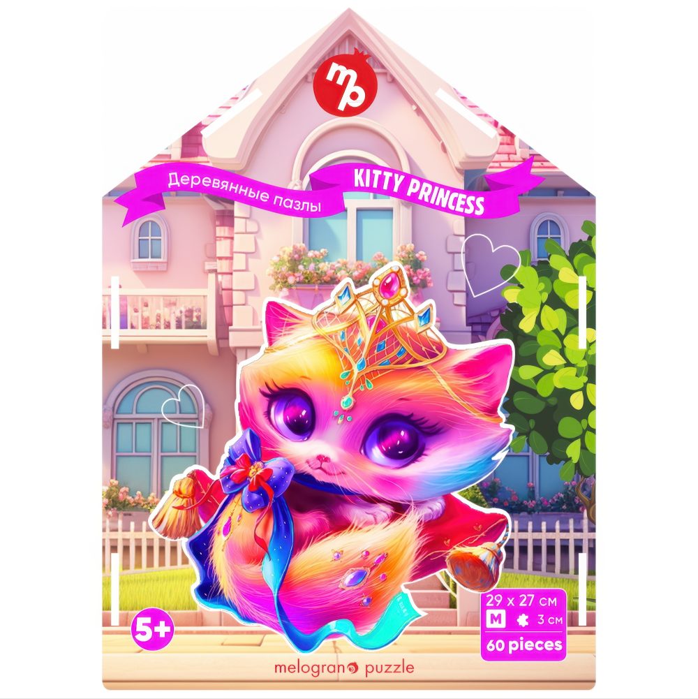 Пазлы Collection Animals Кошечка принцесса, 60 деталей