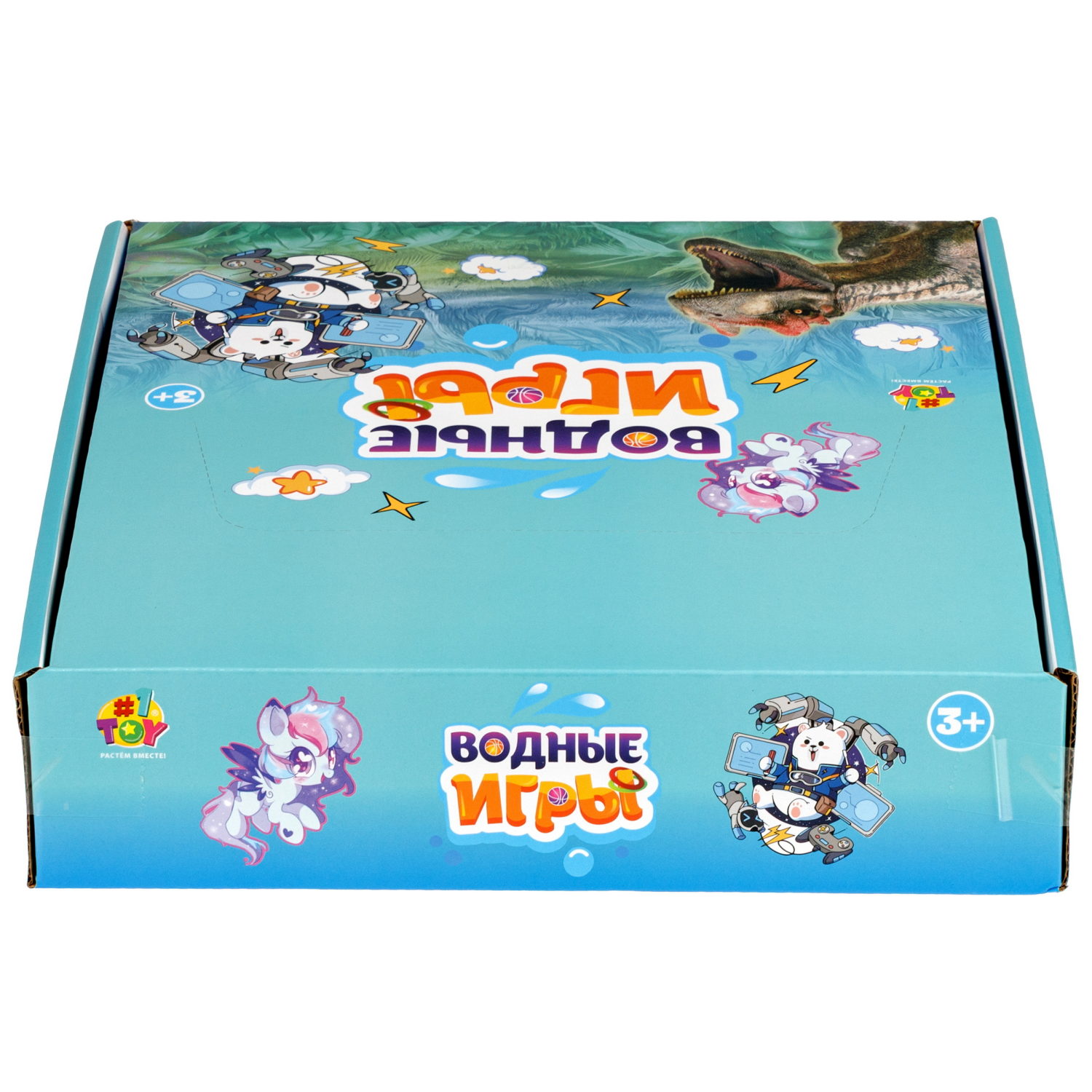 Водный тетрис 1TOY Игра с водой Насади колечки Динозавры, 12х6х2,3 см, 3 вида