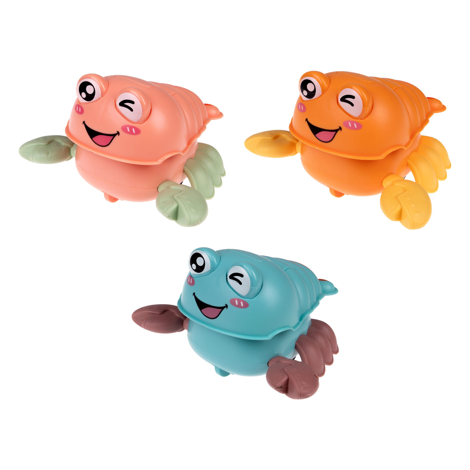 Инерционная игрушка 1TOY Побегушки Рак, оранжевый