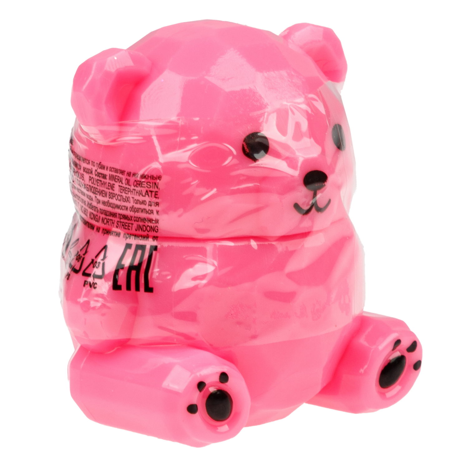 Бальзам для губ детский Lukky Гламурные Зверушки Мишка Тедди, с блёстками, 9 г, 3 цвета в ассортименте