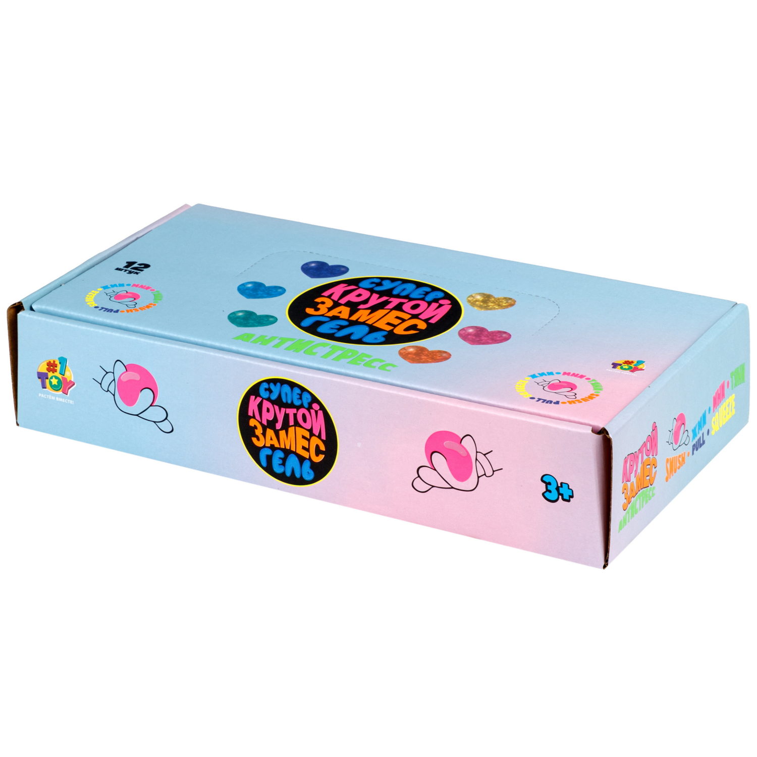 Антистресс-игрушка 1TOY Крутой замес Супергель сердечко, 6х5,5х3 см