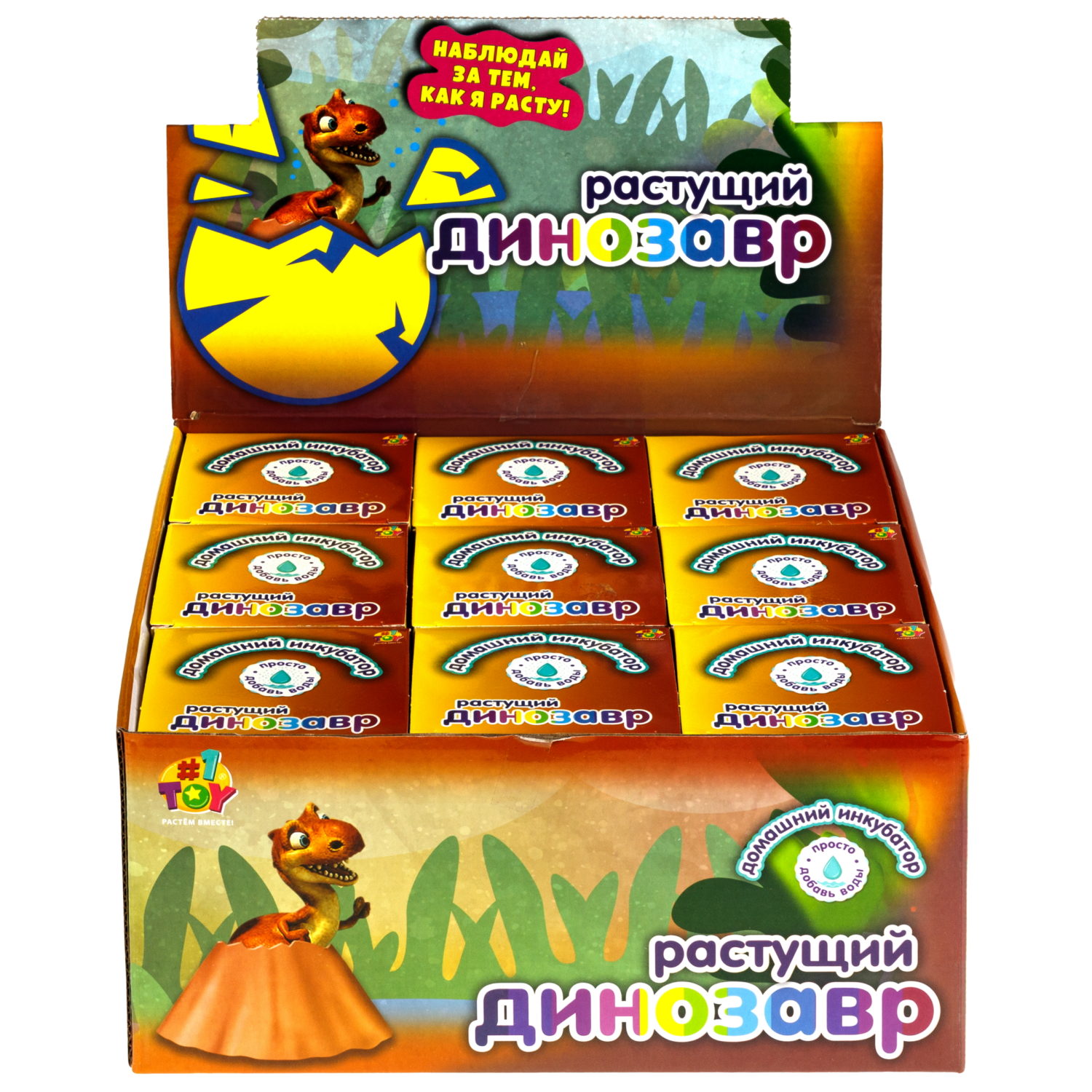 Набор для выращивания 1TOY Домашний инкубатор, растущая игрушка Динозавр
