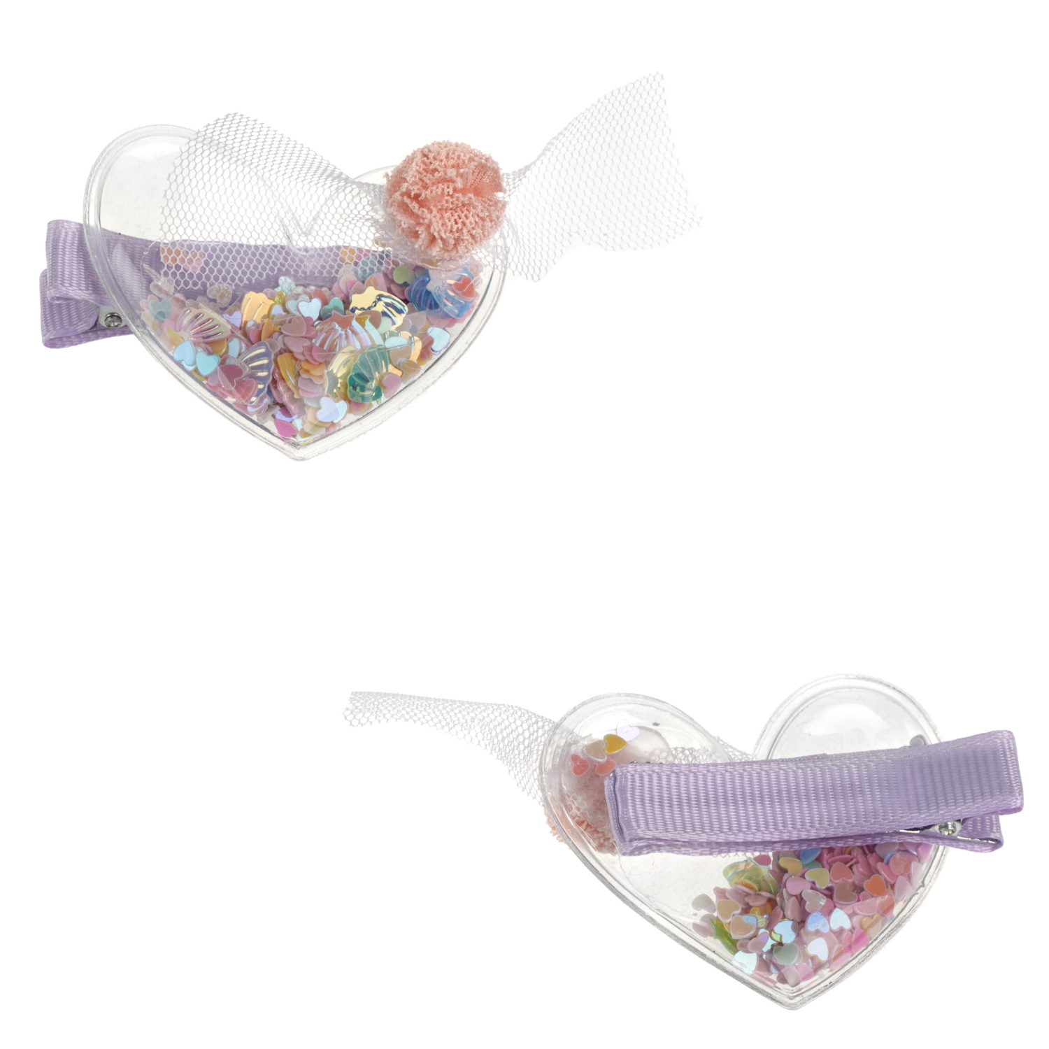 Lukky Fashion набор аксессуаров для волос сиреневый, в наборе 10 заколок, подарочная упаковка 14х14х4см