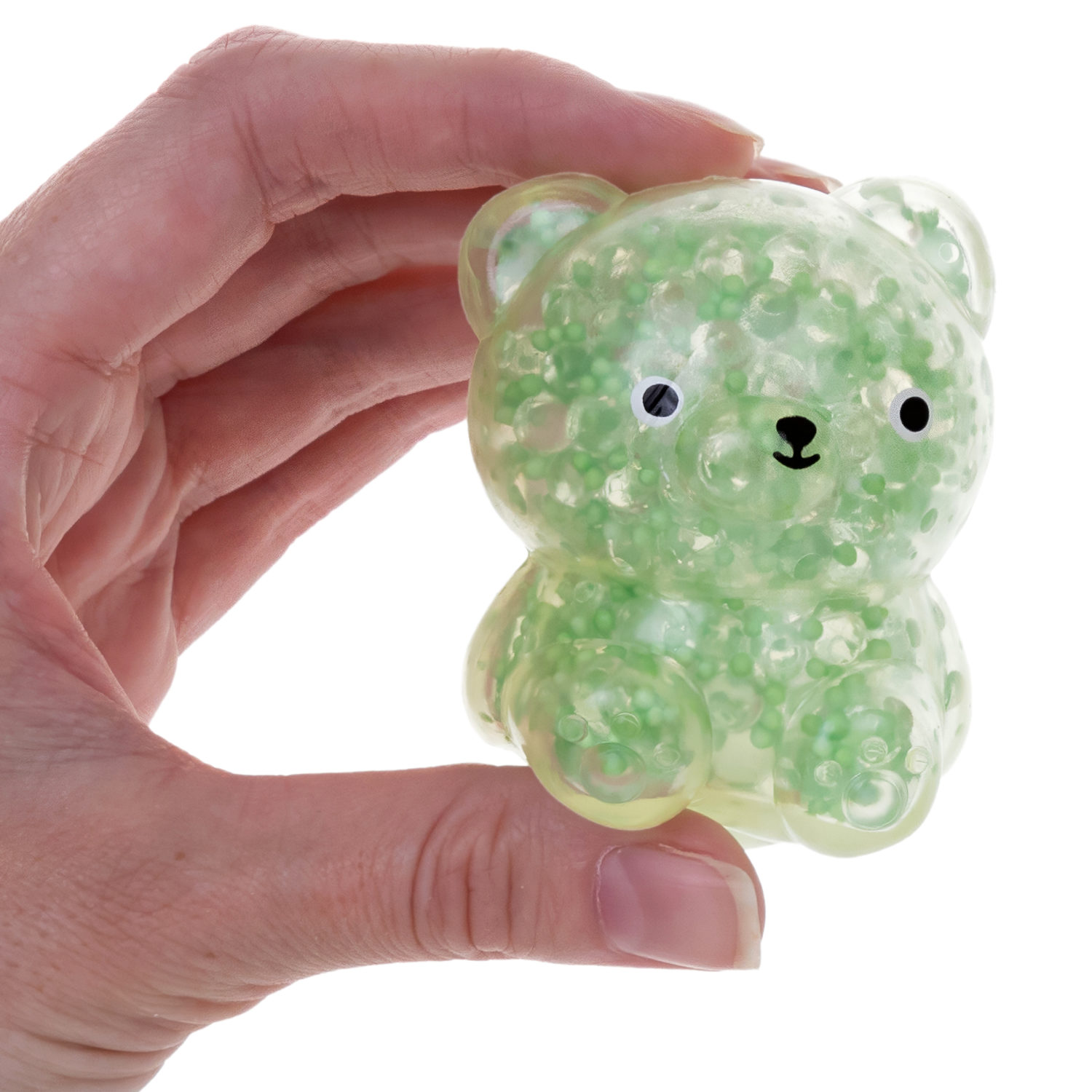 1toy Жмяка, "Медвежонок" с мелкими шариками 6х4,5х5 см, 4 вида в ассортименте