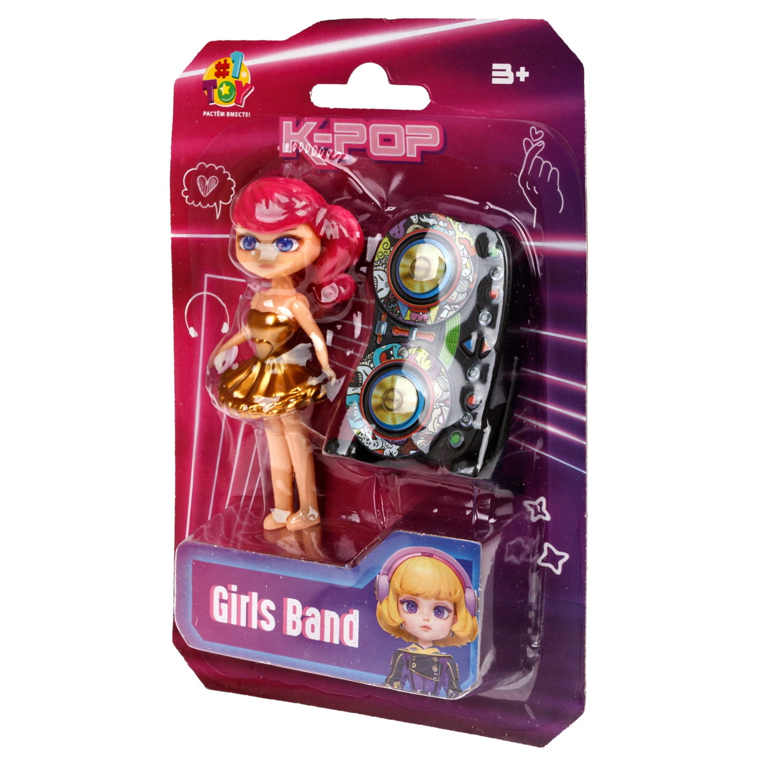 Кукла 1TOY K-POP Girls band с музыкальными инструментами, 30 видов в ассортименте