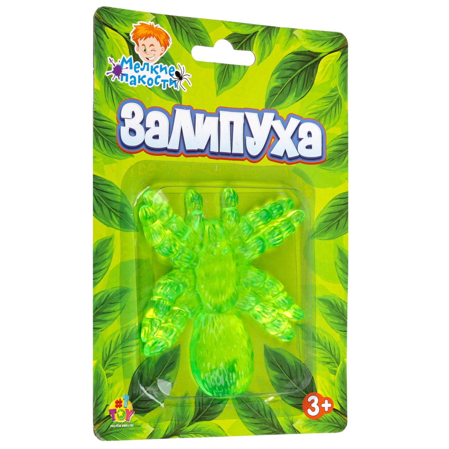 Жмяка липучая 1TOY Залипуха Паук, лизун 
