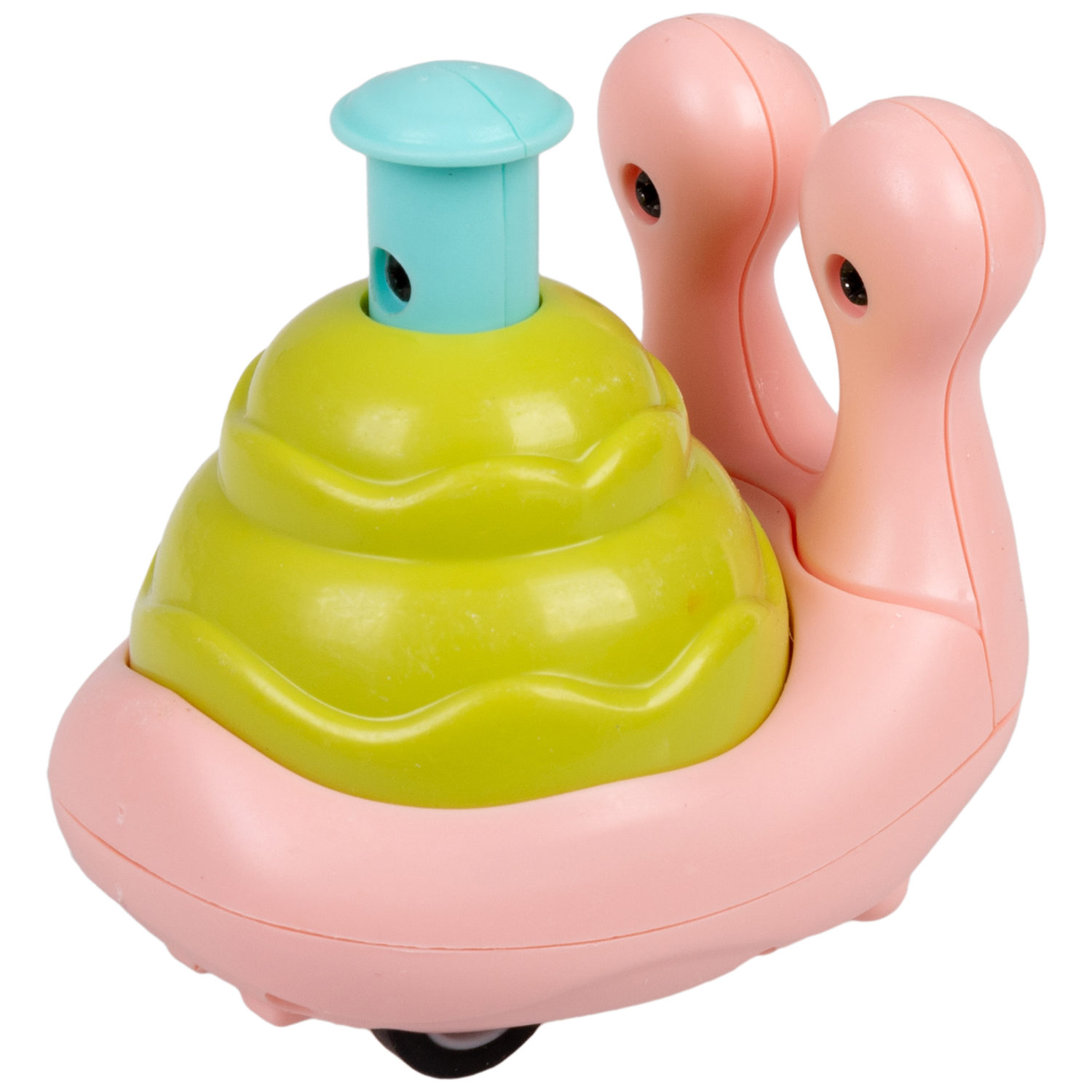 Игрушка детская 1TOY Покатушки Весёлая Улитка, инерционная, работает без батареек, 4 цвета в ассортименте