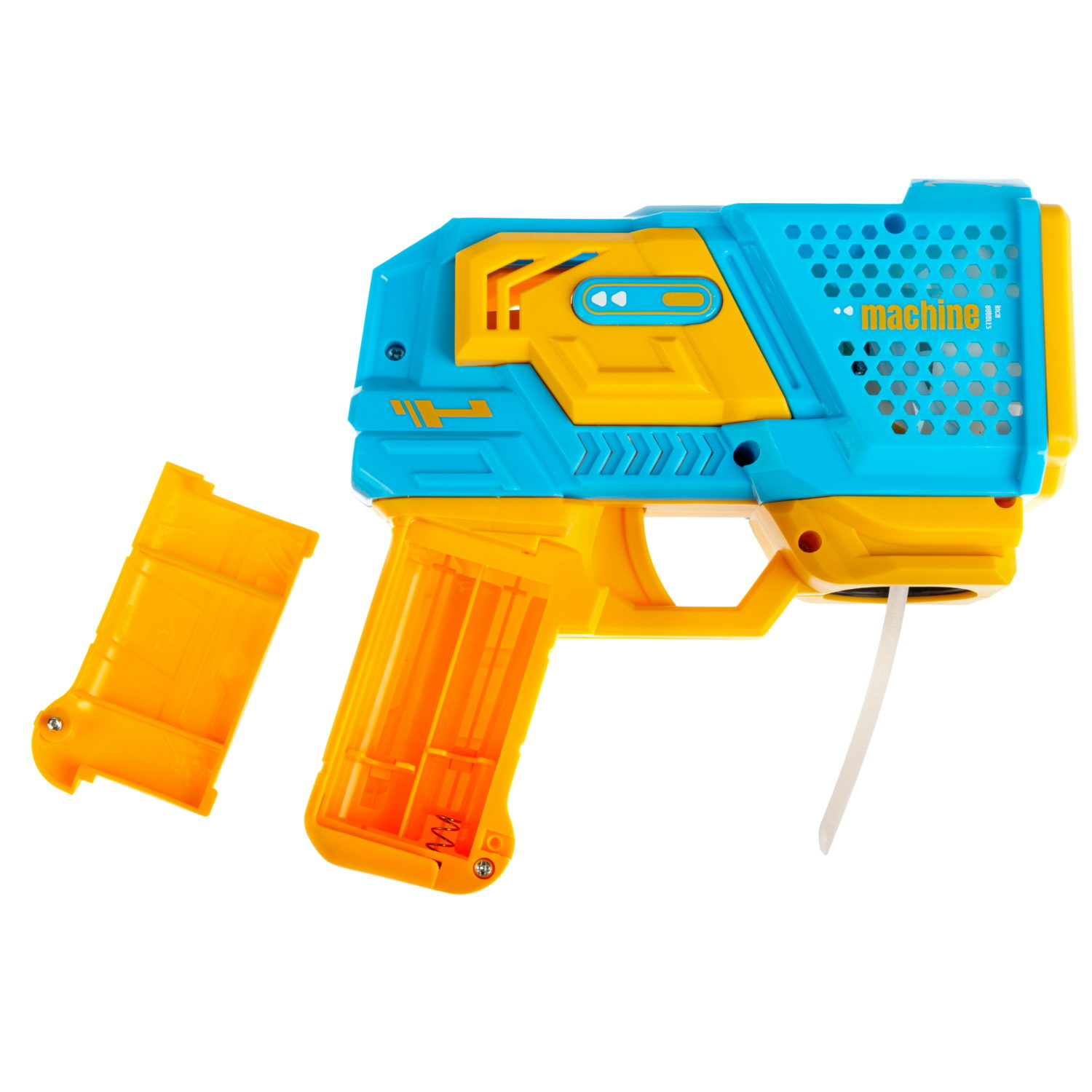 1toy Мы-шарики! игрушка для пуск. мыл. пуз. на бат. Бластер 15*16 см со свет эфф, 1* 90 мл, коробка, желт