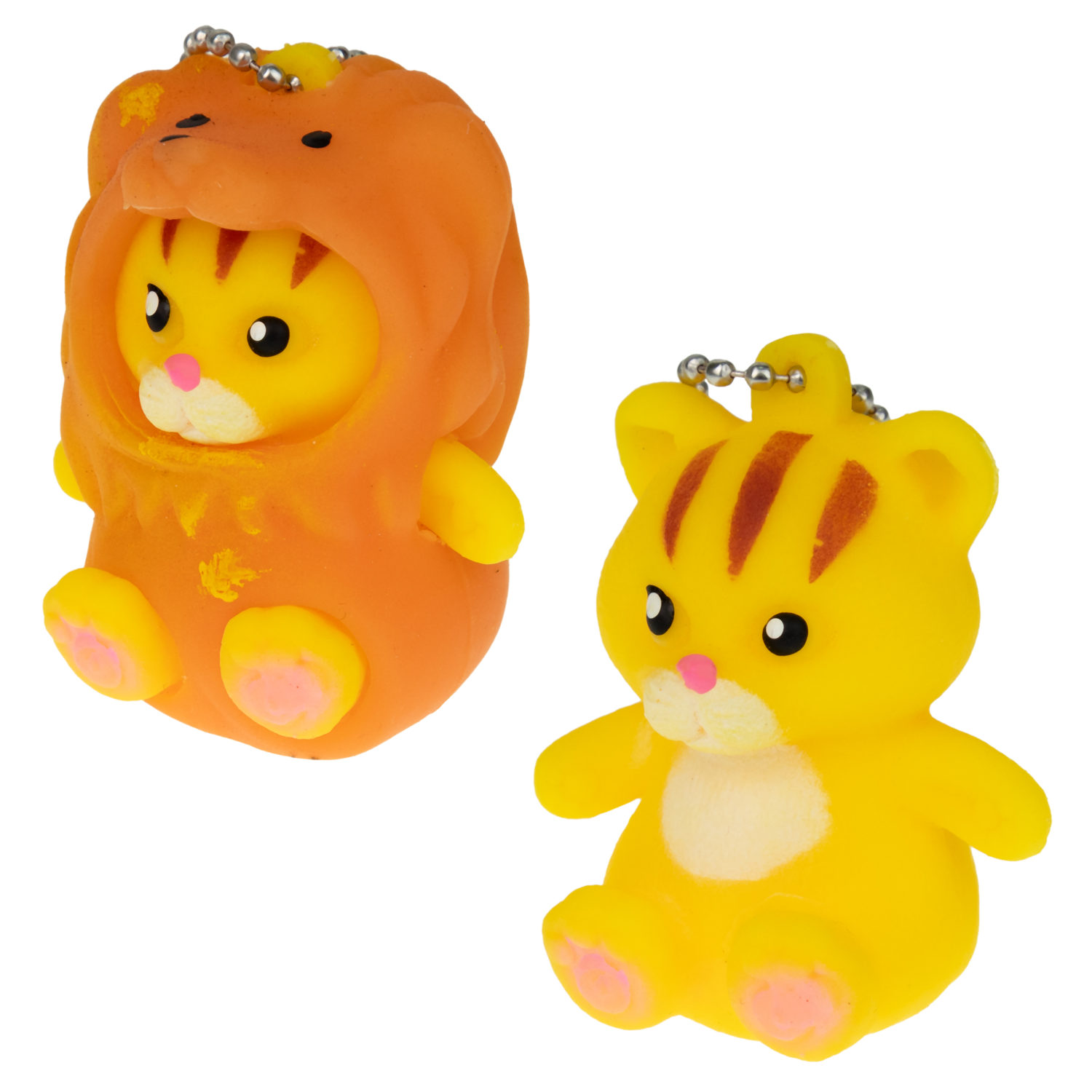 Игрушка антистресс для рук 1TOY Маскарад для зверят, мягкая, резиновая, сквиш, жмякалка, мялка, брелок детский, для взрослого, 12 видов в ассортименте