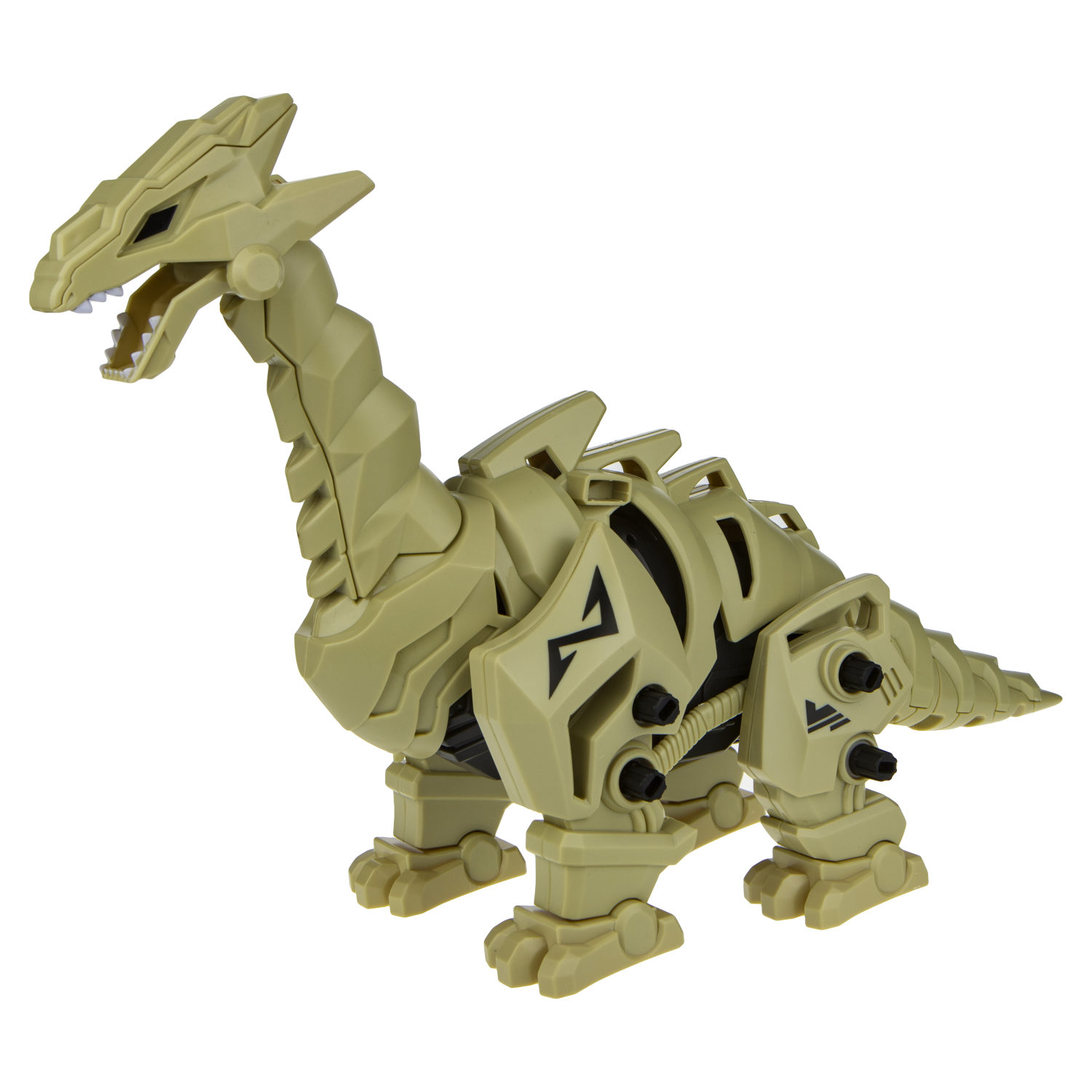 Интерактивная игрушка - конструктор 1TOY RoboLife динозавр Робо- танистрофей, бежевый, 55 деталей, звуковые и эффекты движения