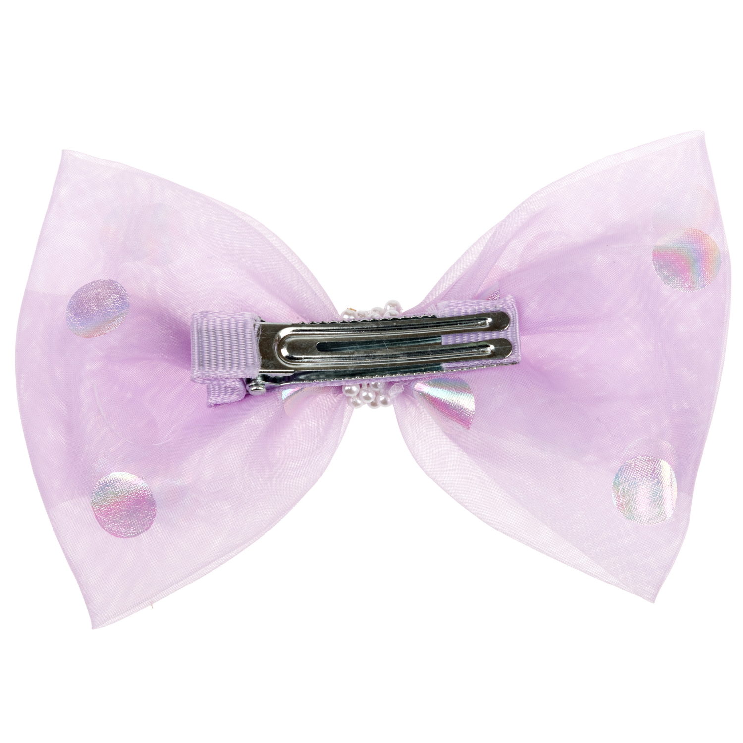 Lukky Fashion набор из 2 заколок-зажимов д.волос Бантик и Цветок Шифон и Шёлк,4 цв.микс