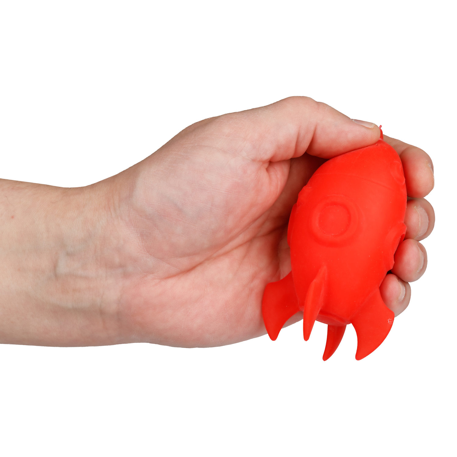 Антистресс-игрушка для рук 1TOY Крутой замес Ракета, жмякалка, мялка, 11 см, красная