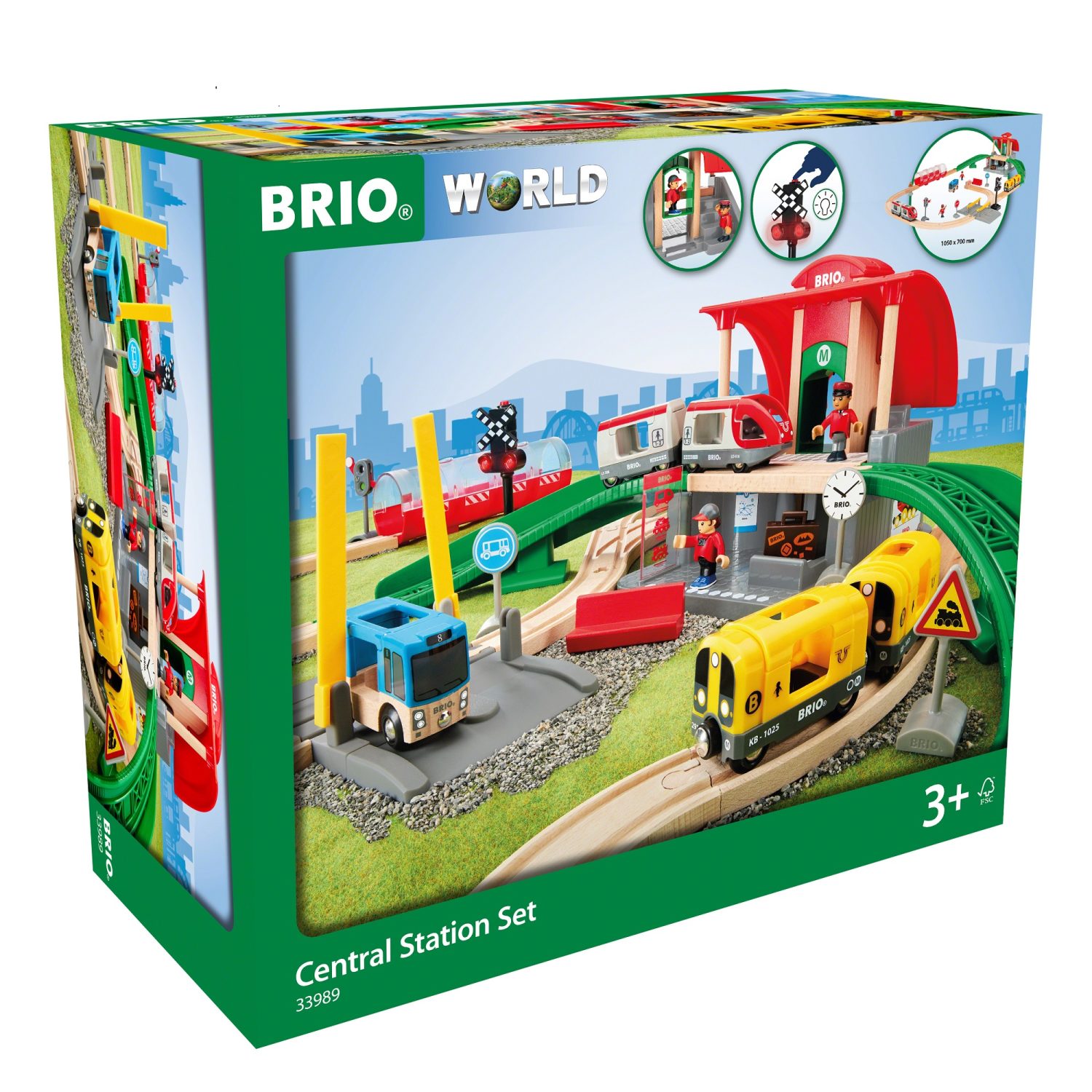 Деревянная железная дорога BRIO "Центральный вокзал", 27 элементов