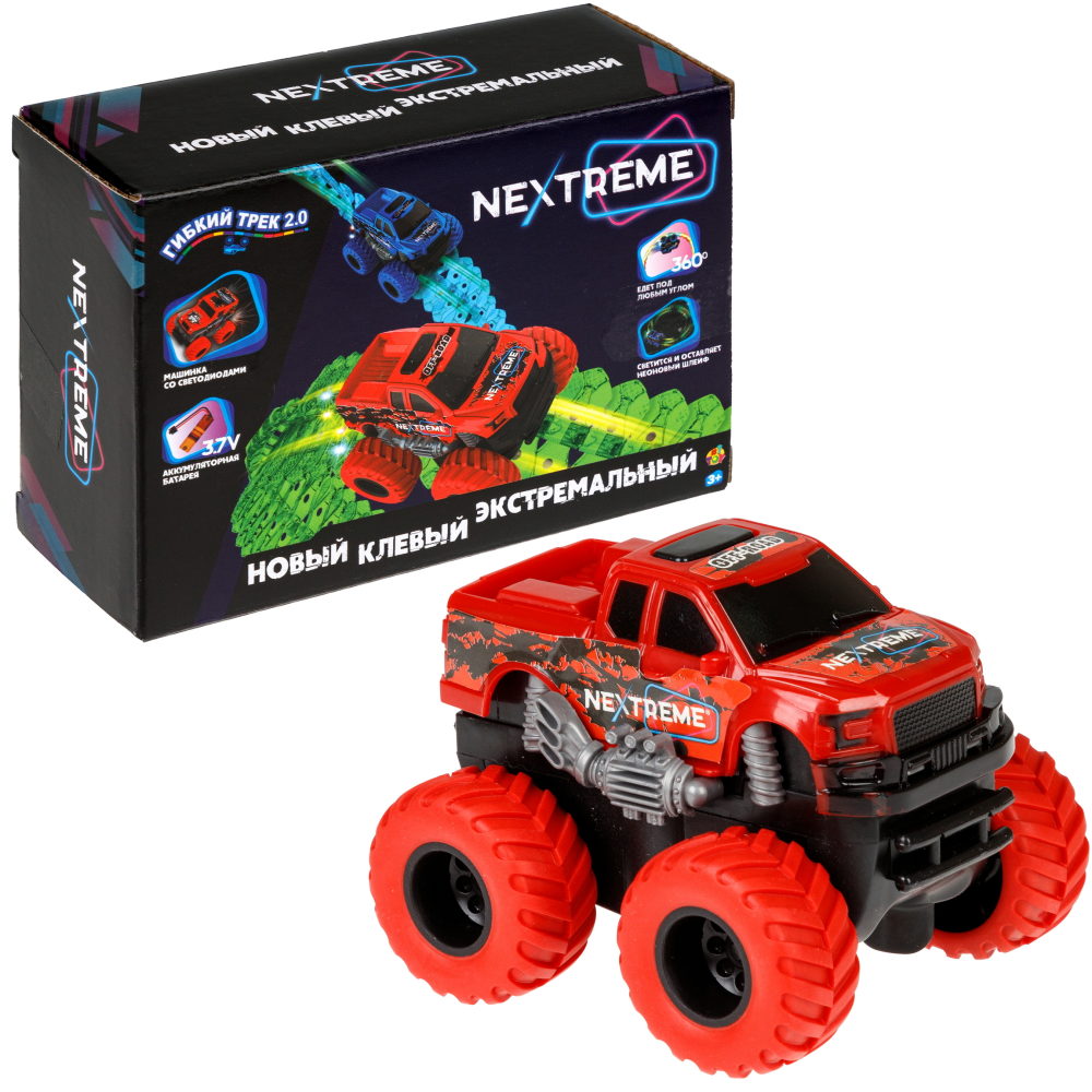 1TOY NEXTREME Гибкий трек пикап красный с аккумуляторной батареей