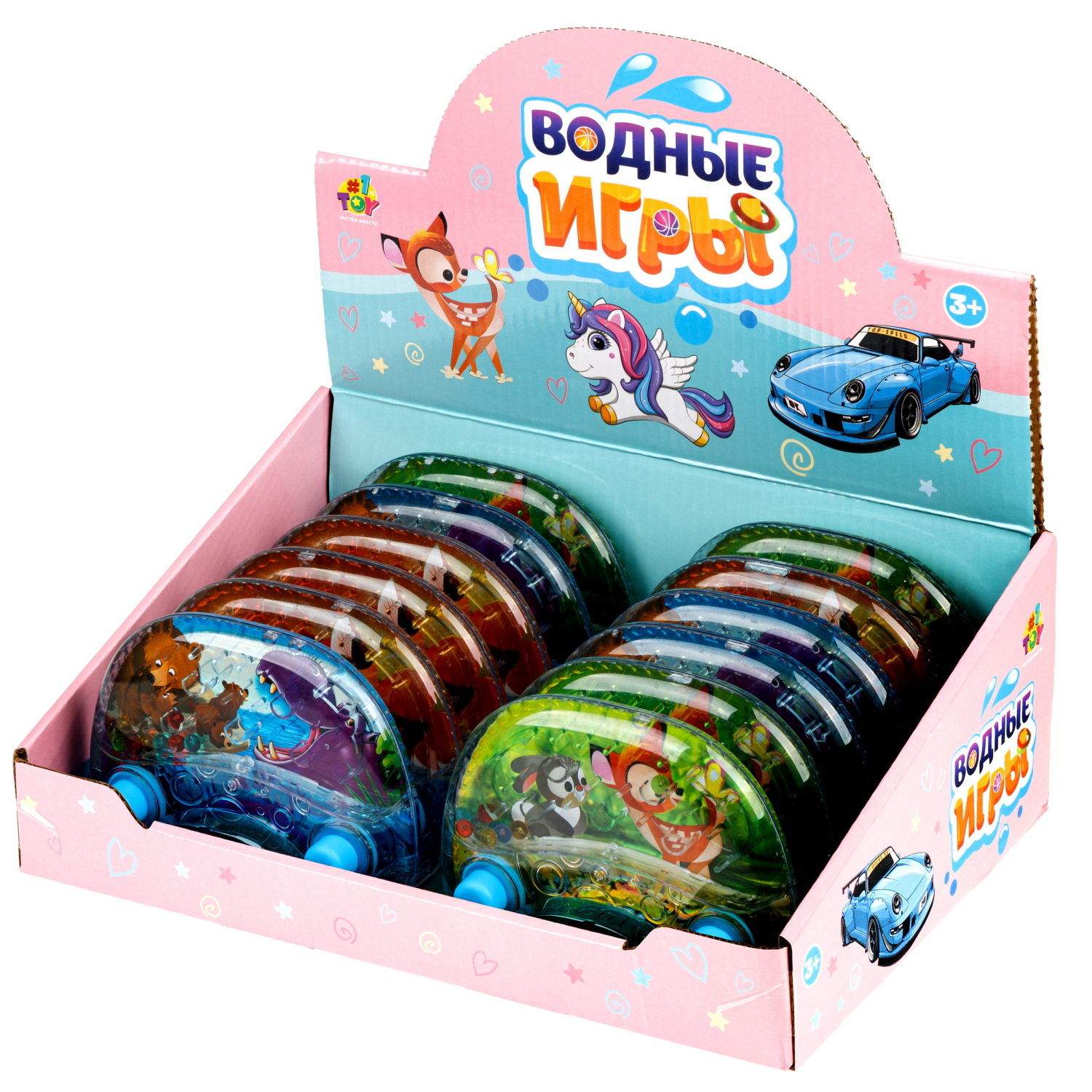 1TOY Игра с водой Джой Животные, 3 вида в ассортименте