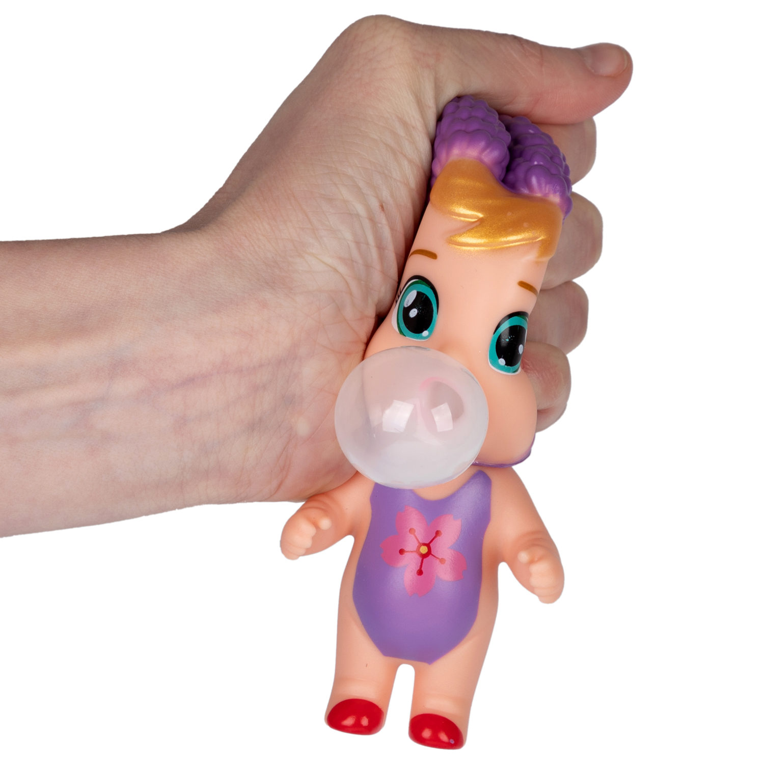 1YOY Bubble Gum-антистресс "Куклы", 6 видов в ассортименте, 7х13 см