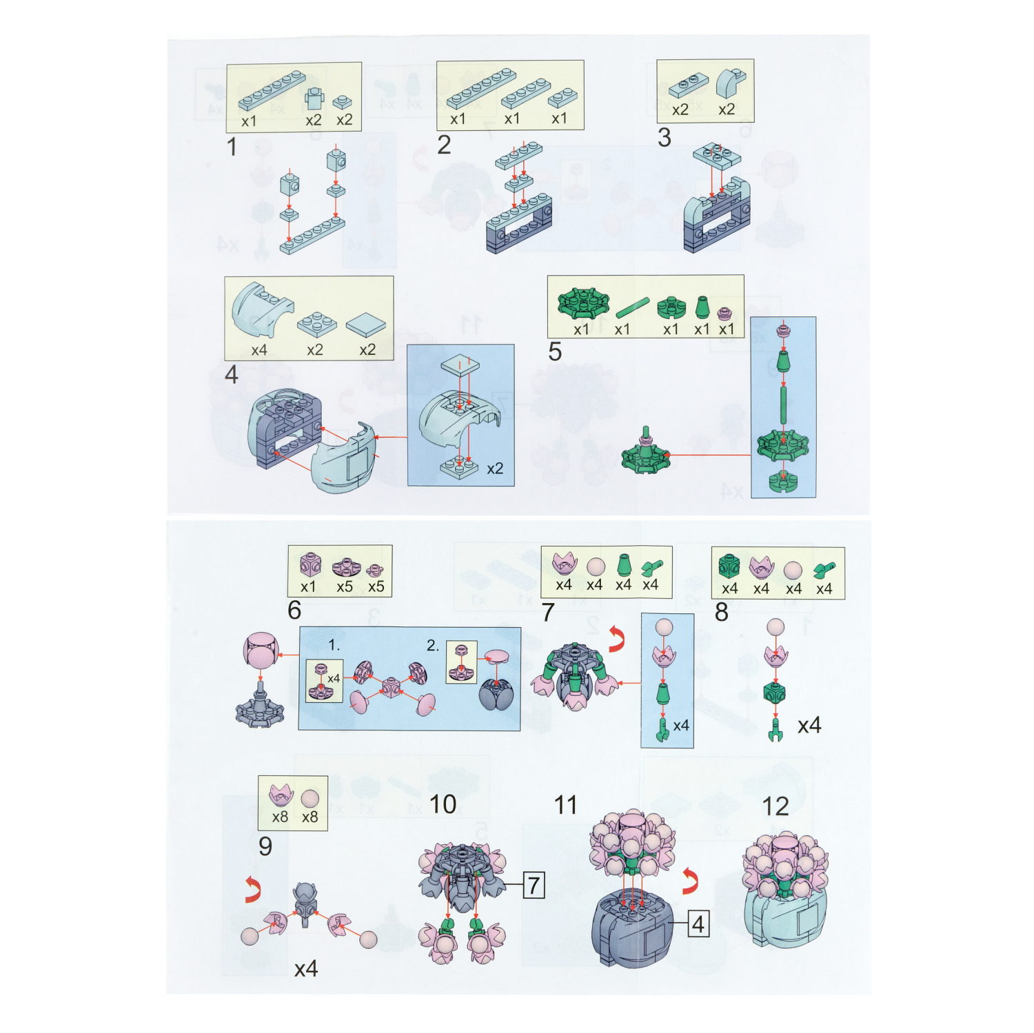 1TOY конструктор Blockformers "Цветы пустыни", 12 видов в ассортименте