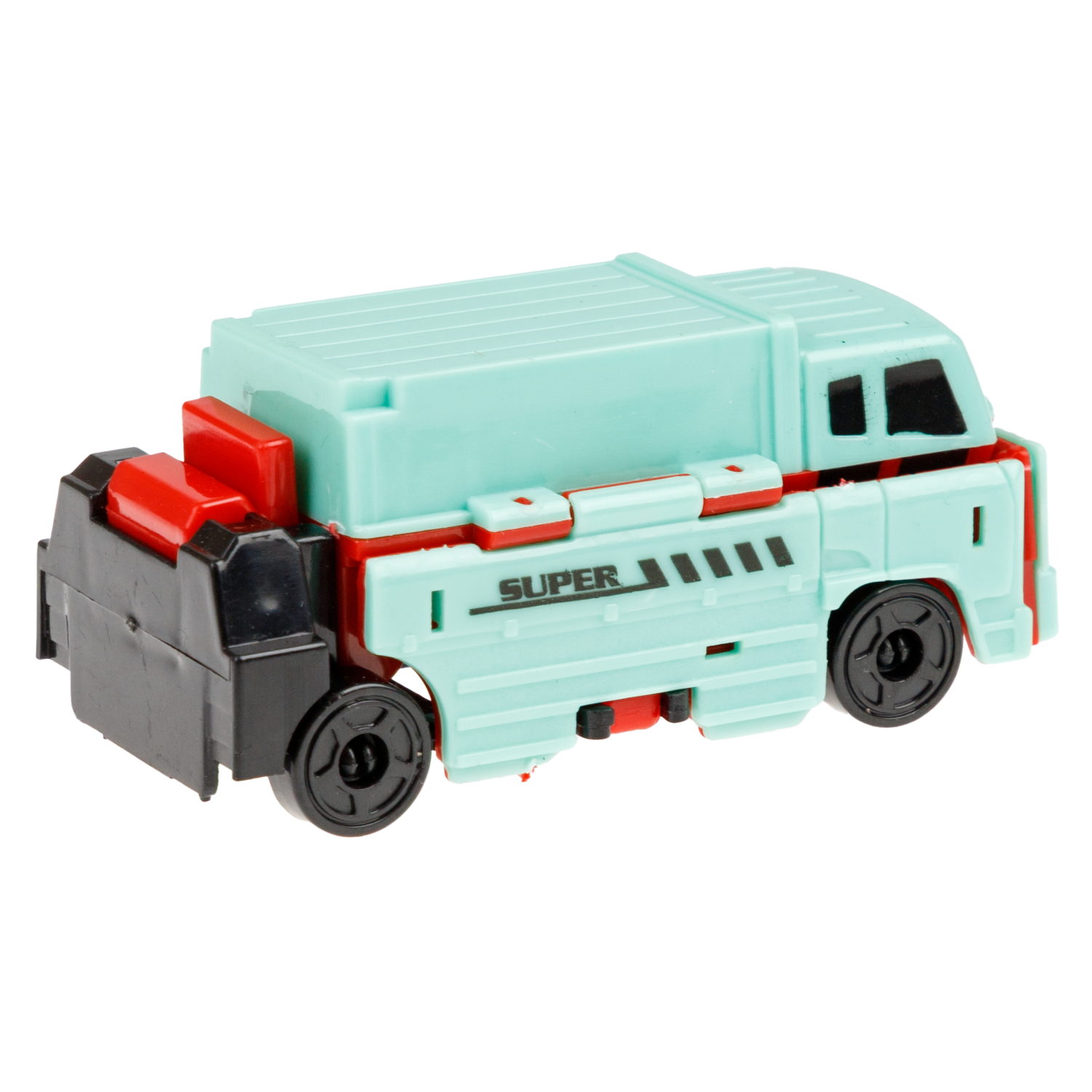 Машинка 2в1 1TOY Transcar Double: Автофургон - Автокран, 8 см